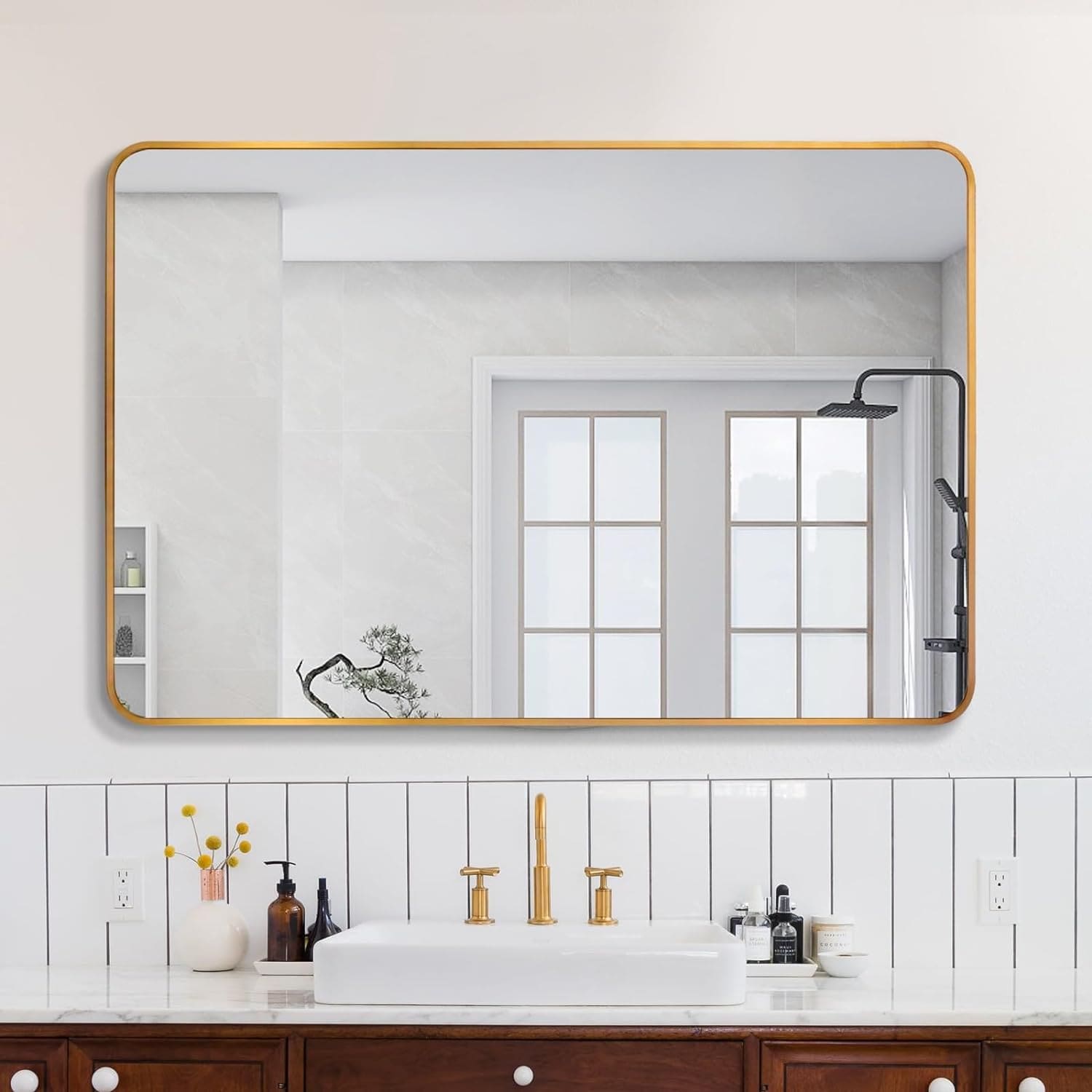 Qualler QDUMRE040G Framed-Bath-Mirrors - View #2