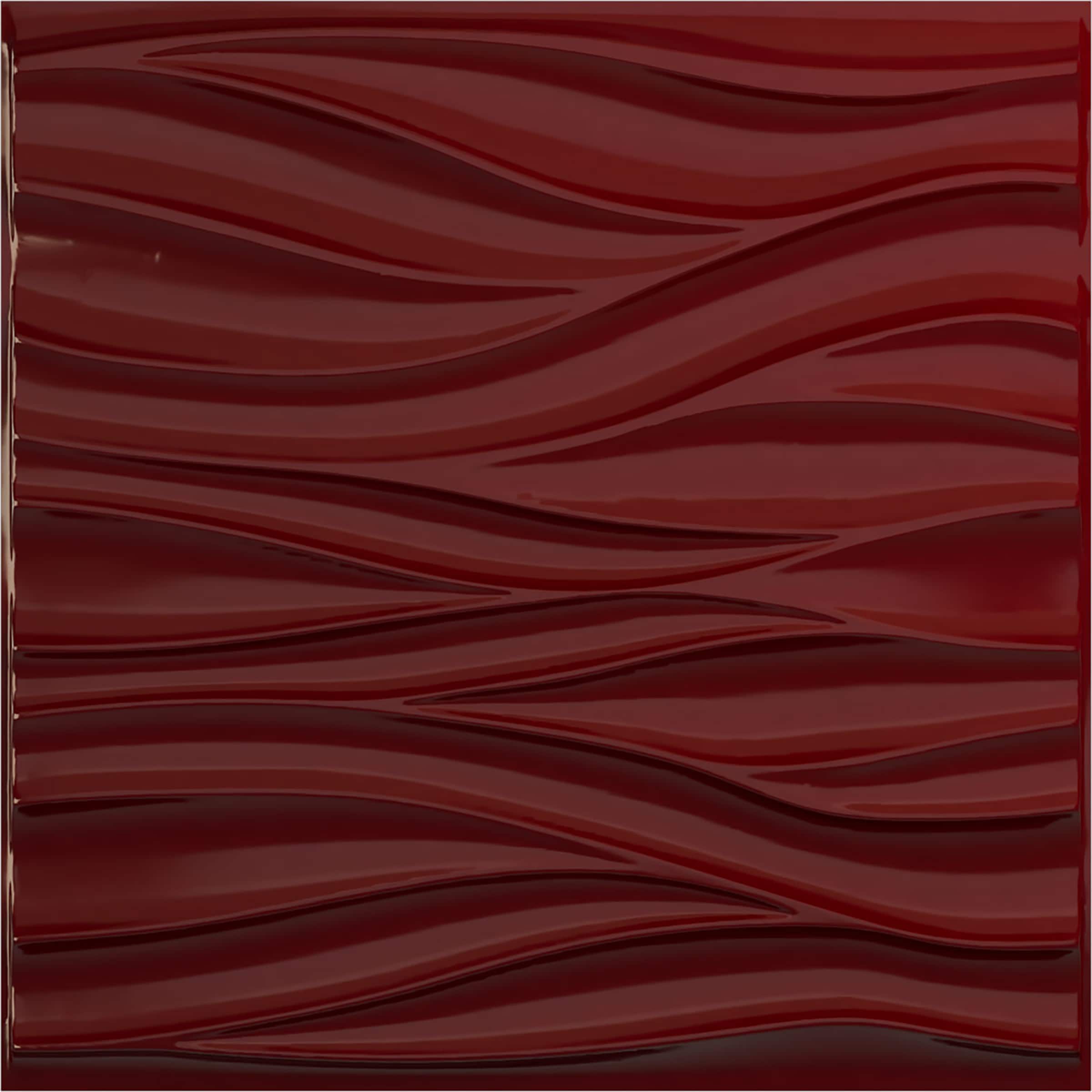 Ekena Millwork WP20X20RPHML-CASE-12 19-5/8-in x 19-5/8-in Embossed Gloss Merlot PVC Wall Panel 12 -Pack