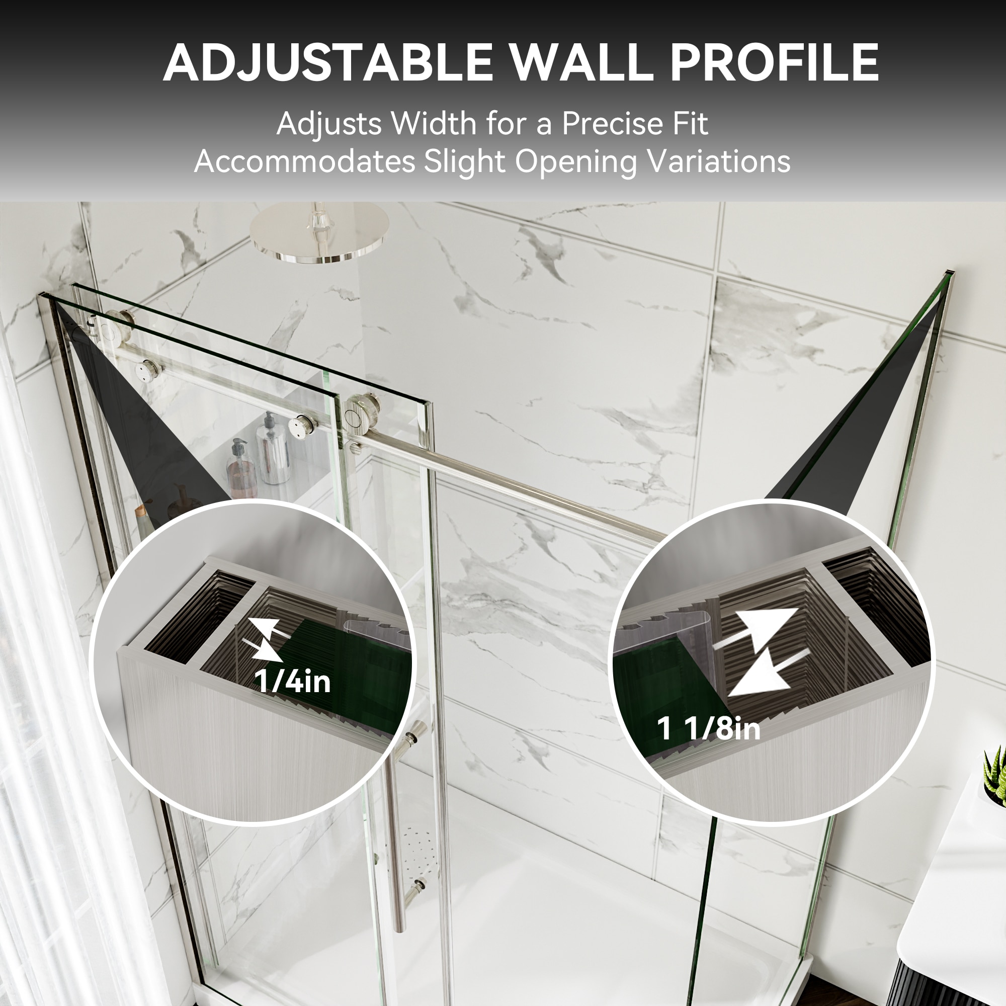 Forclover ESBX-6036BN Shower-Doors - View #3