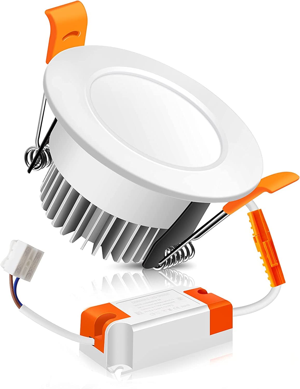 AOIZGMY  2 Inch LED Recessed Downlight Dimmable Mini Canless Ceiling Light 3W 4000K Natural White CRI 80 Plus for Kitchen Hallway Cabinet 1 Pack