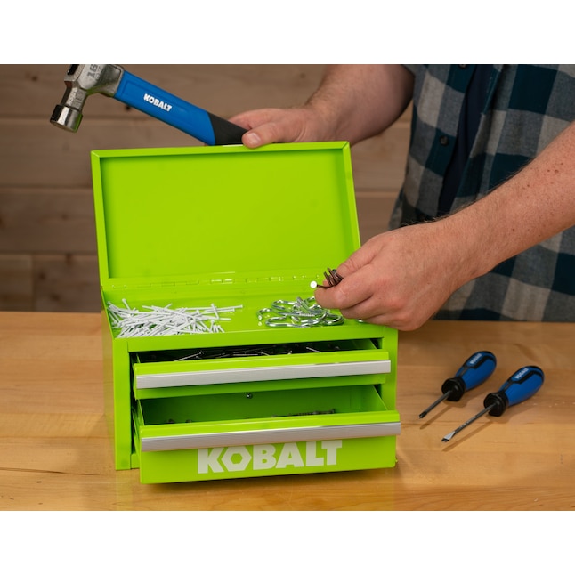 Kobalt Mini 10.83-in 2-Drawer Pink Steel Tool Box in the Portable