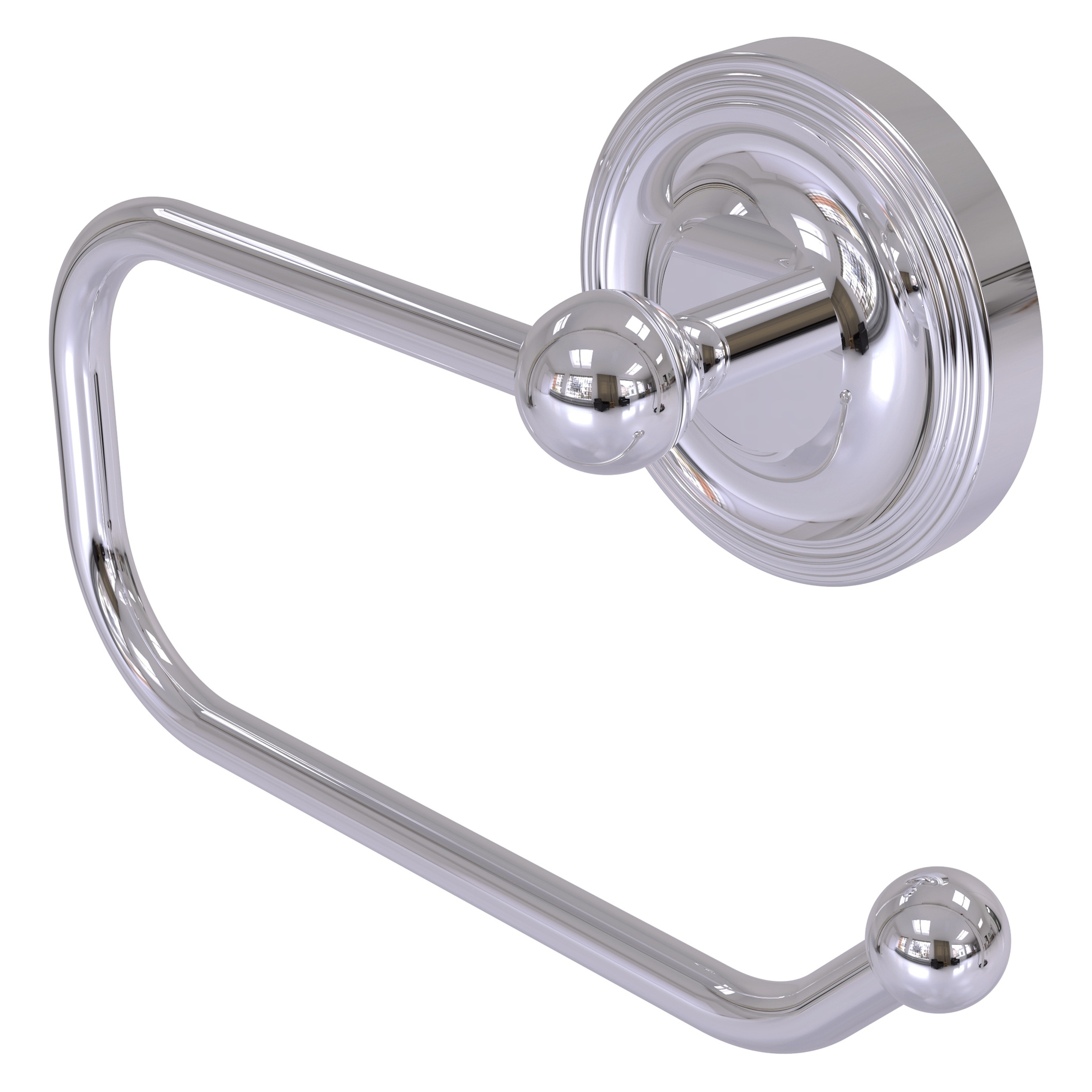 Allied Brass R-24E-PC Regal Polished Chrome Wall mount Single post Toilet Paper Holder 1 -Rolls with Storage