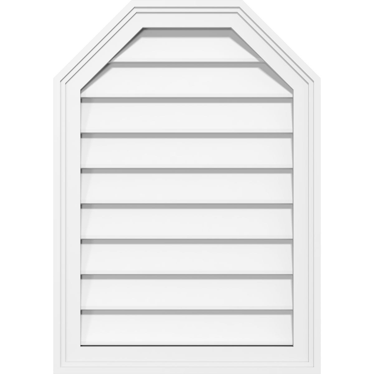 Ekena Millwork GVPOT14X3402SN 14-Inches x 34-Inches Off-white Octagon PVC Gable Louver Vent