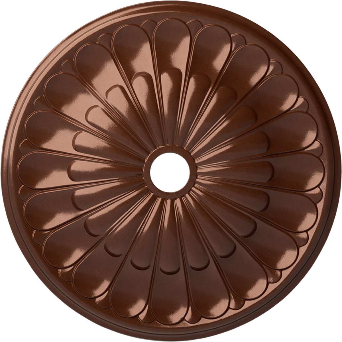 Ekena Millwork CM31GOCPS Gorleen 31.625-in W x 31.625-in L Painted Copper Penny Polyurethane Whole Ceiling Medallion