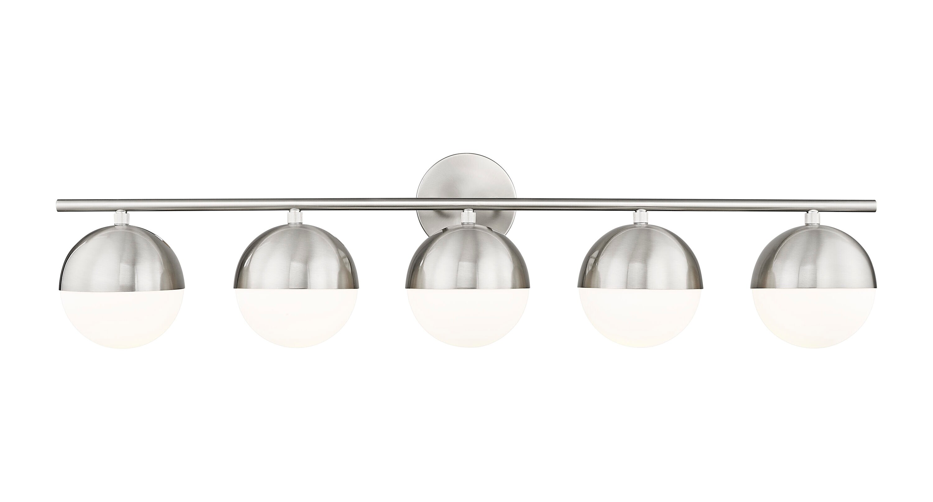 Z-Lite 7517-5V-BN Realm Sphere 40-in 5 -Light Brushed Nickel Transitional Vanity light