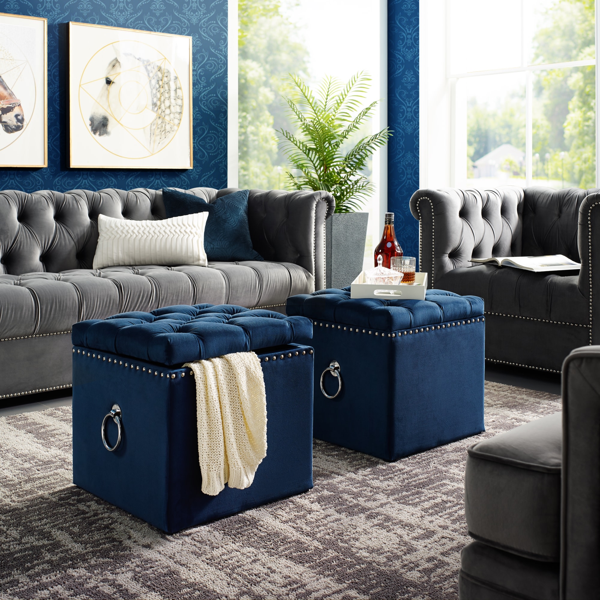 Inspired Home SO82-02NC-LS Indoor-Ottomans - View #2