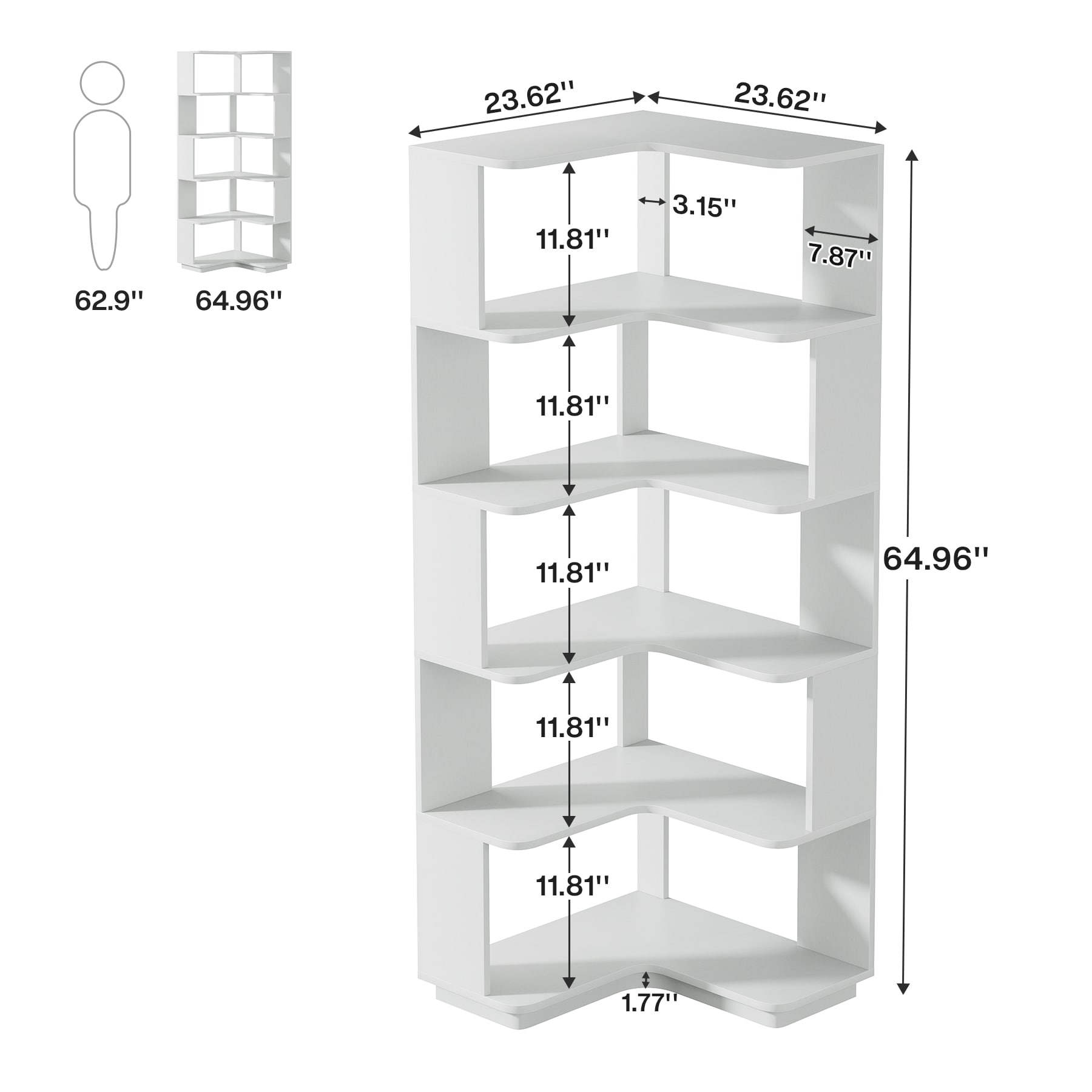 Tribesigns HOGA-YS0190 bookcases - View #9