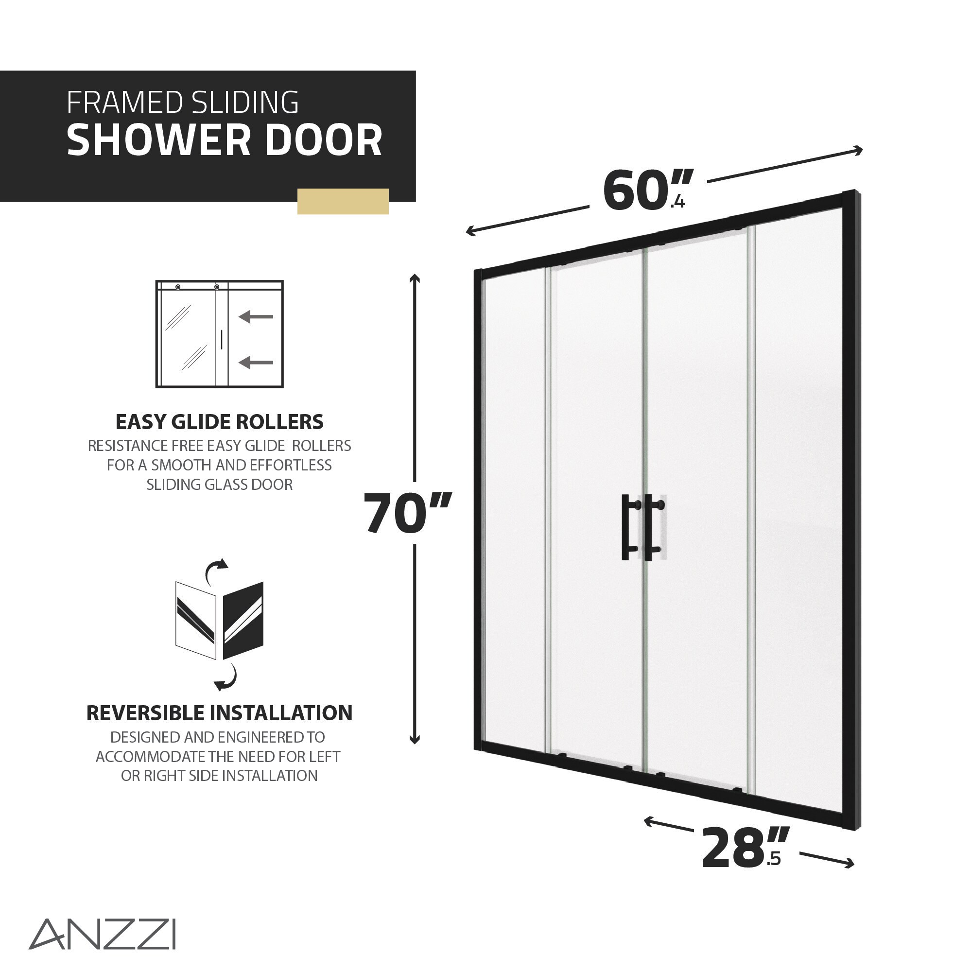 ANZZI SD-AZ15-01MB Shower-Doors - View #5