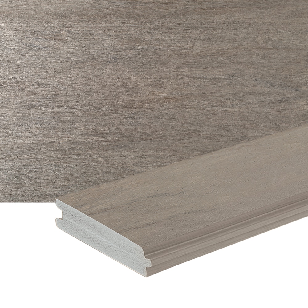 TimberTech ADP15512CS Porch Wide Width 1-in x 6-in x 12-ft Coastline Tongue and groove PVC Porch board
