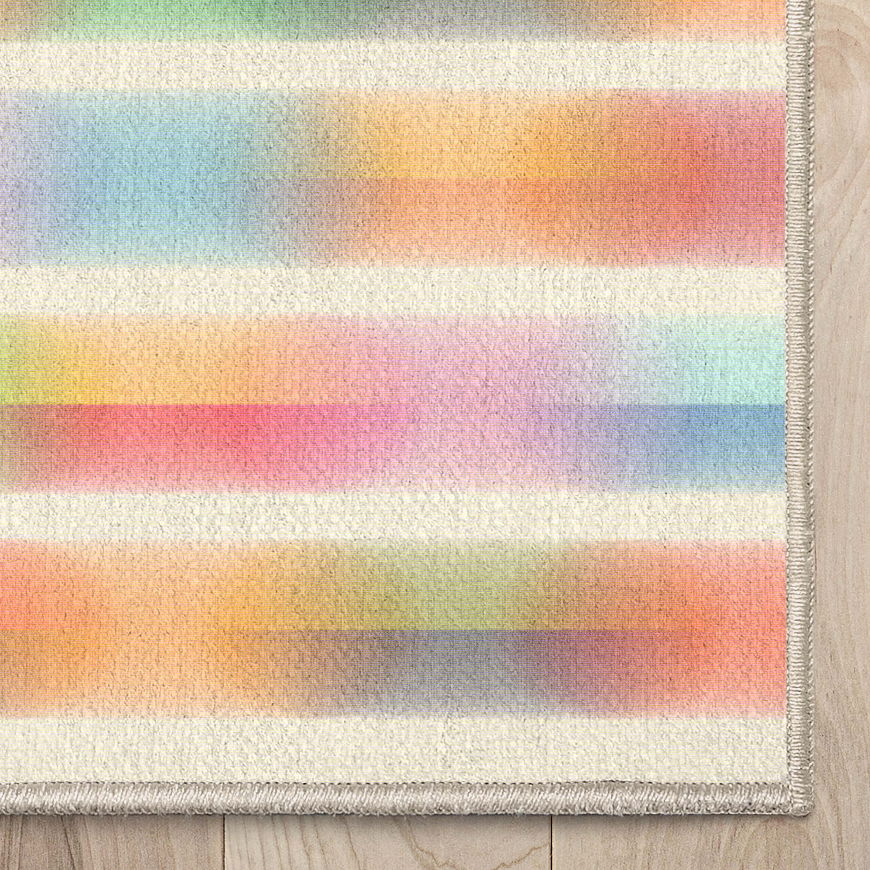 Apollo Multi Color Geometric Kids Washable Area Rug 3'3" x 5'