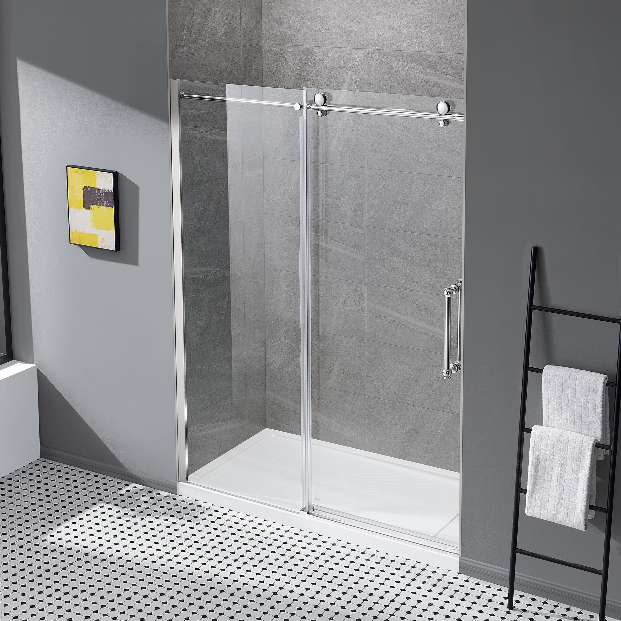 allen + roth ELLUM-SC-60GP-CH Shower-Doors - View #3