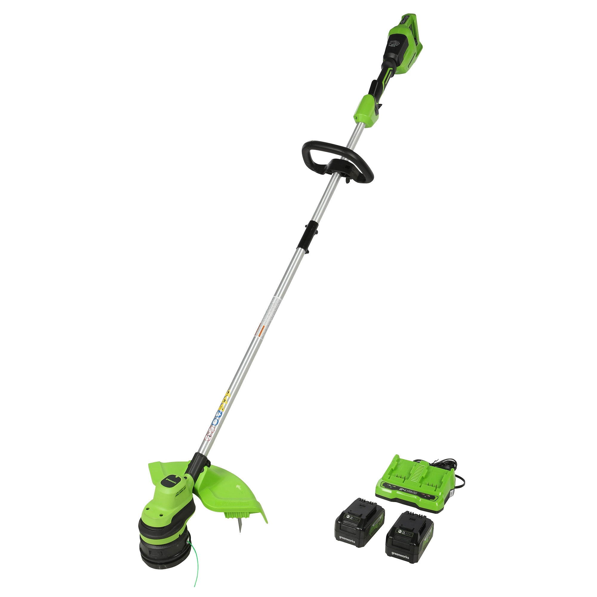 greenworkstools-40V 15 Cordless Battery String Trimmer/Blower Combo Kit w/ 2.5Ah Battery & Charger