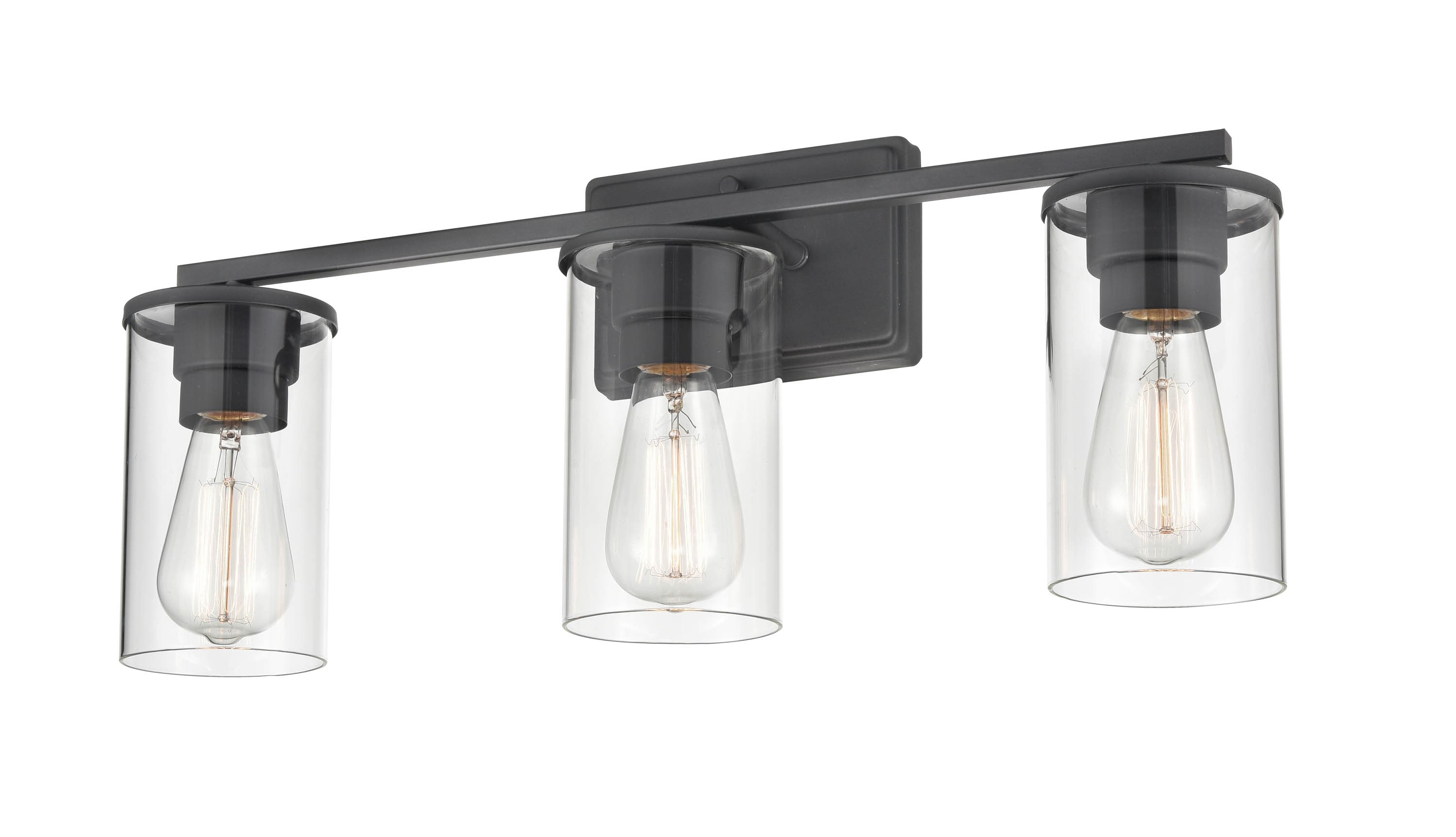 Millennium Lighting Verlana 22-in 3-Light Matte Black Traditional ...