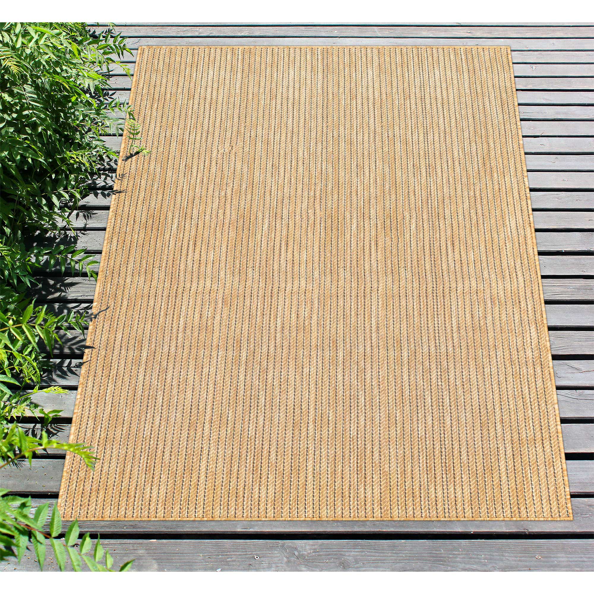 Liora Manne CRE69842212 Carmel 6 x 9 (ft) Polypropylene Sand Rectangular Indoor/Outdoor Solid Area rug