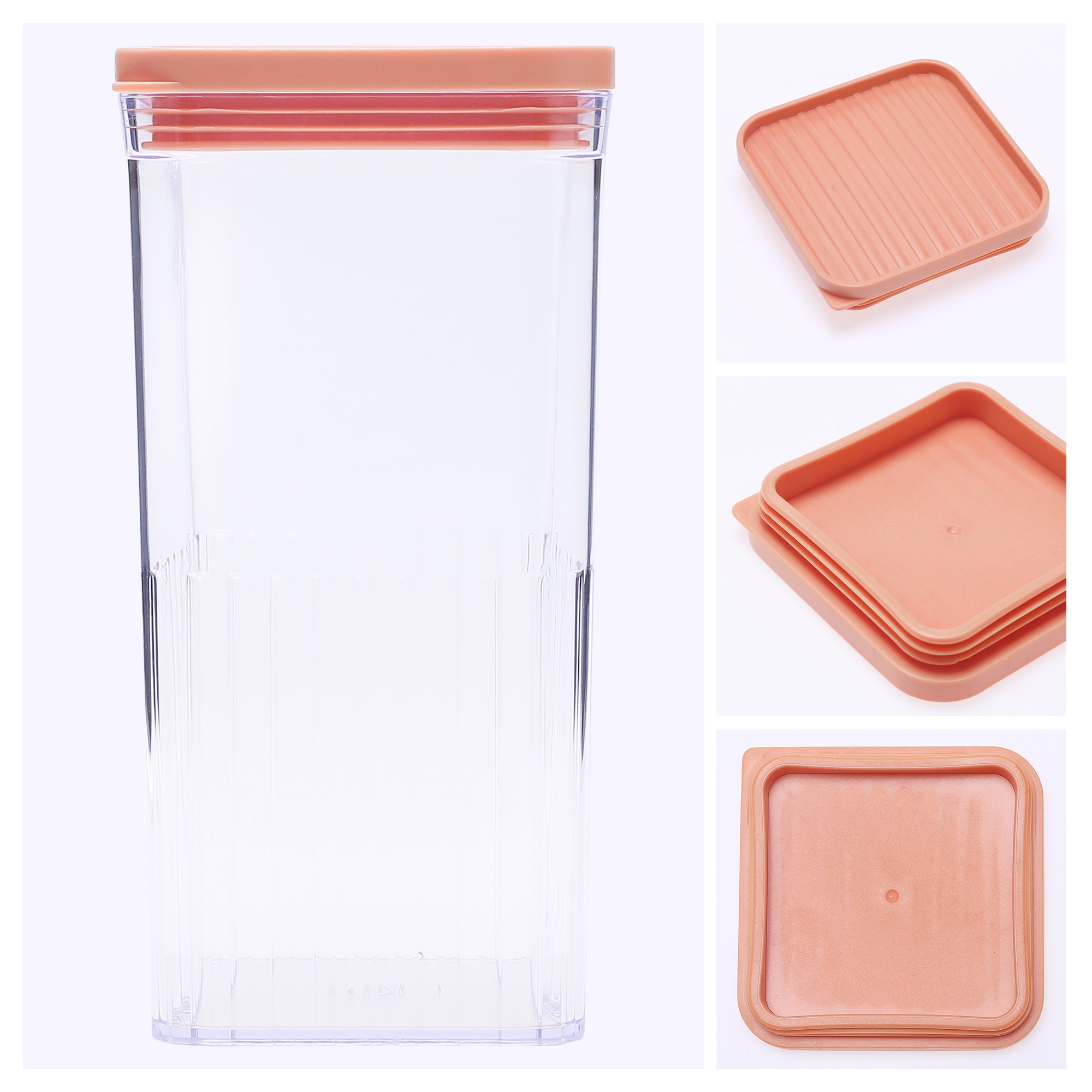 Unique Bargains 5pcs Airtight Food Storage Containers with Lids Pantry ...