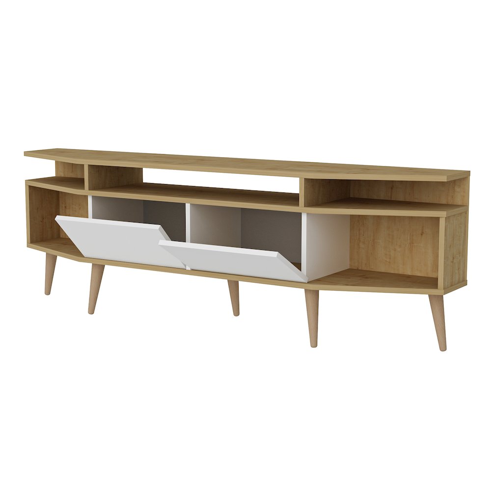 Decorotika - Dennis Tv Stand Sapphire Oak and White
