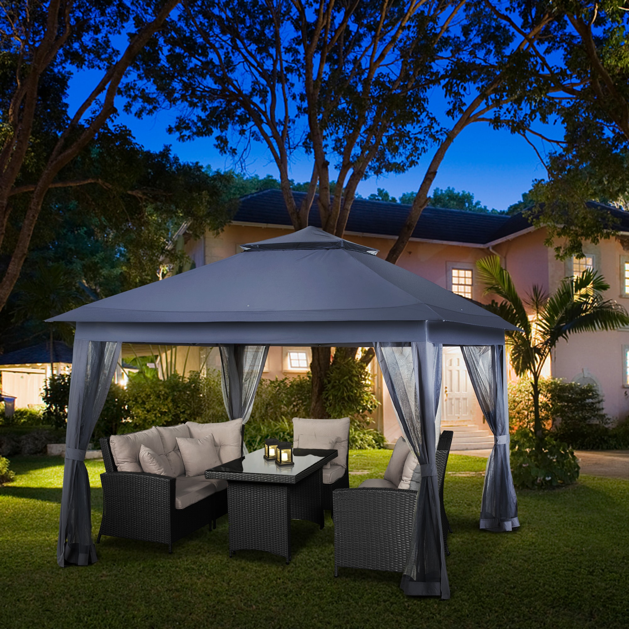 PamaPic ZP-TYZDH-WL1 Wood-Resin-Gazebos - View #5