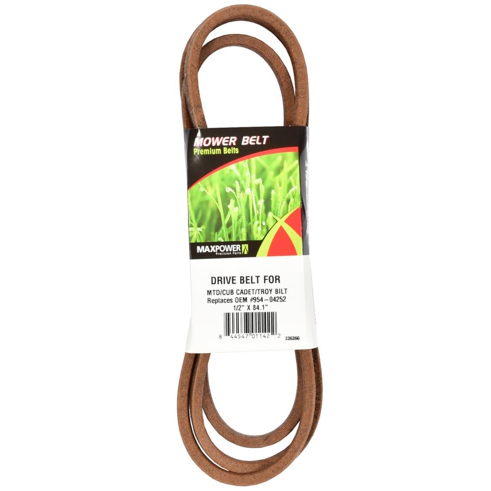 MaxPower 336366 1/2-in x 84.11-in V-belt, for 48-in Riding Mower/Tractors, Replaces OEM Part Number Replaces Oem 754-04252 and 954-04252