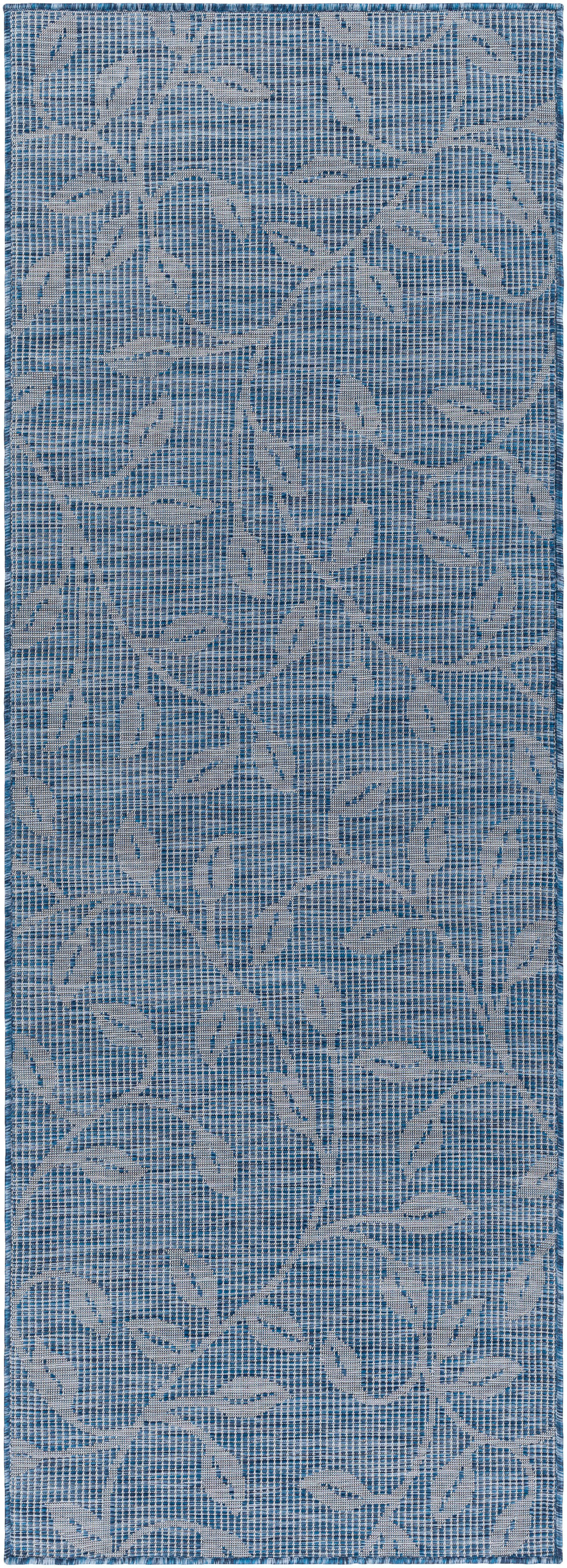 Artistic Weavers PSA2320-2773 Pasadena 3 x 8 Blue Indoor/Outdoor Floral Oriental Runner Rug