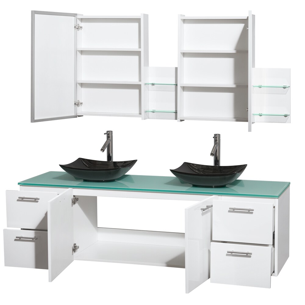 Amare 24 Wall-Mounted Bathroom Vanity Set with Vessel Sink - Gray