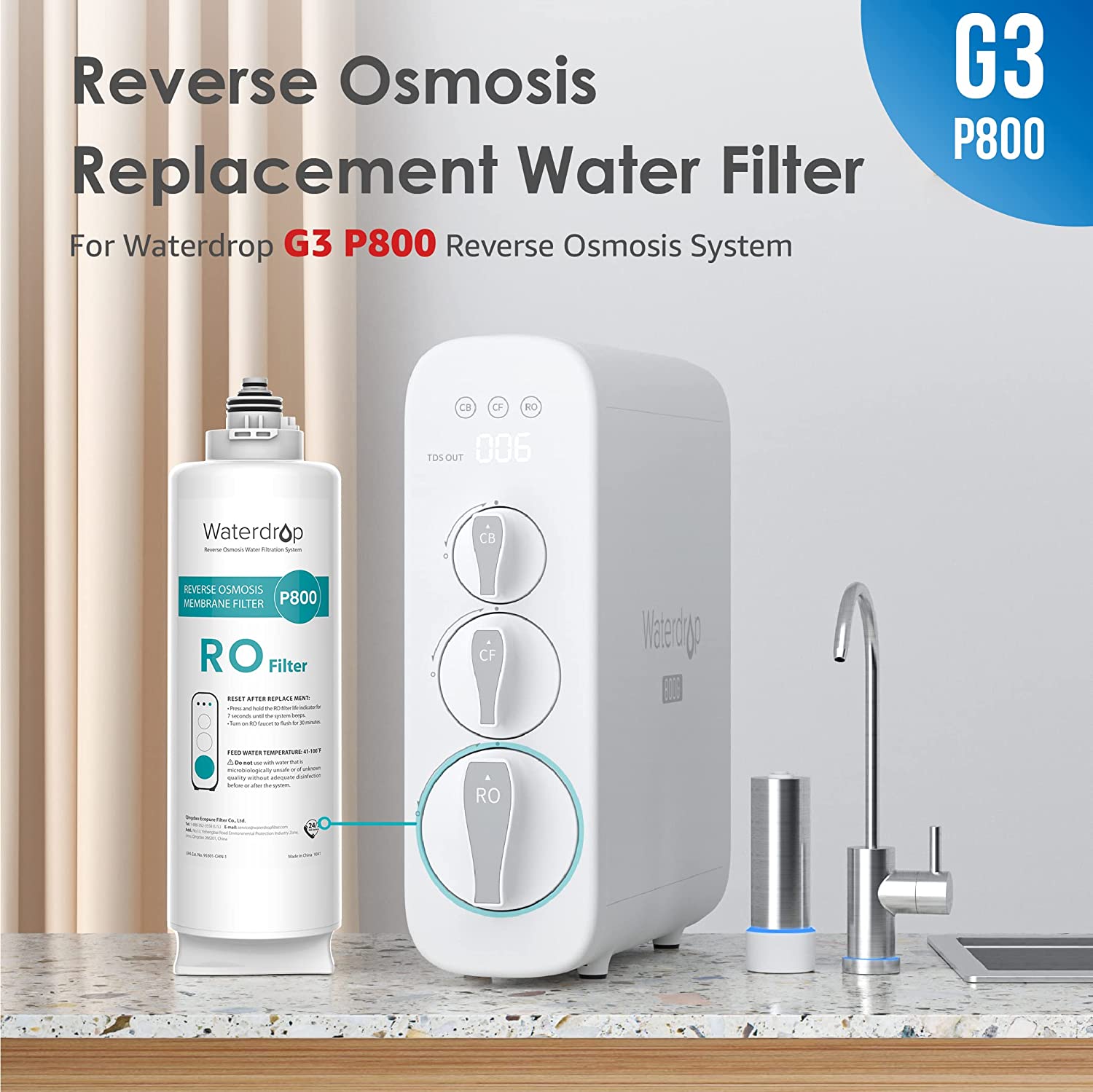 Waterdrop G3 Reverse Osmosis Water Filter System