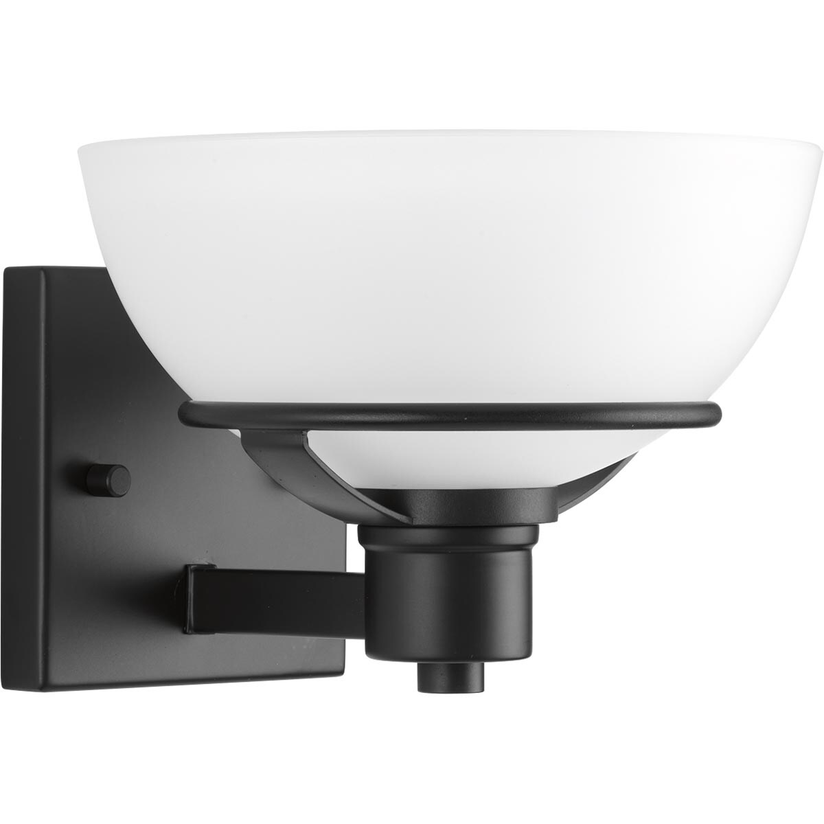 Progress Lighting P300032-031 Domain 8.75-in 1-Light Matte Black Modern/Contemporary Vanity Light