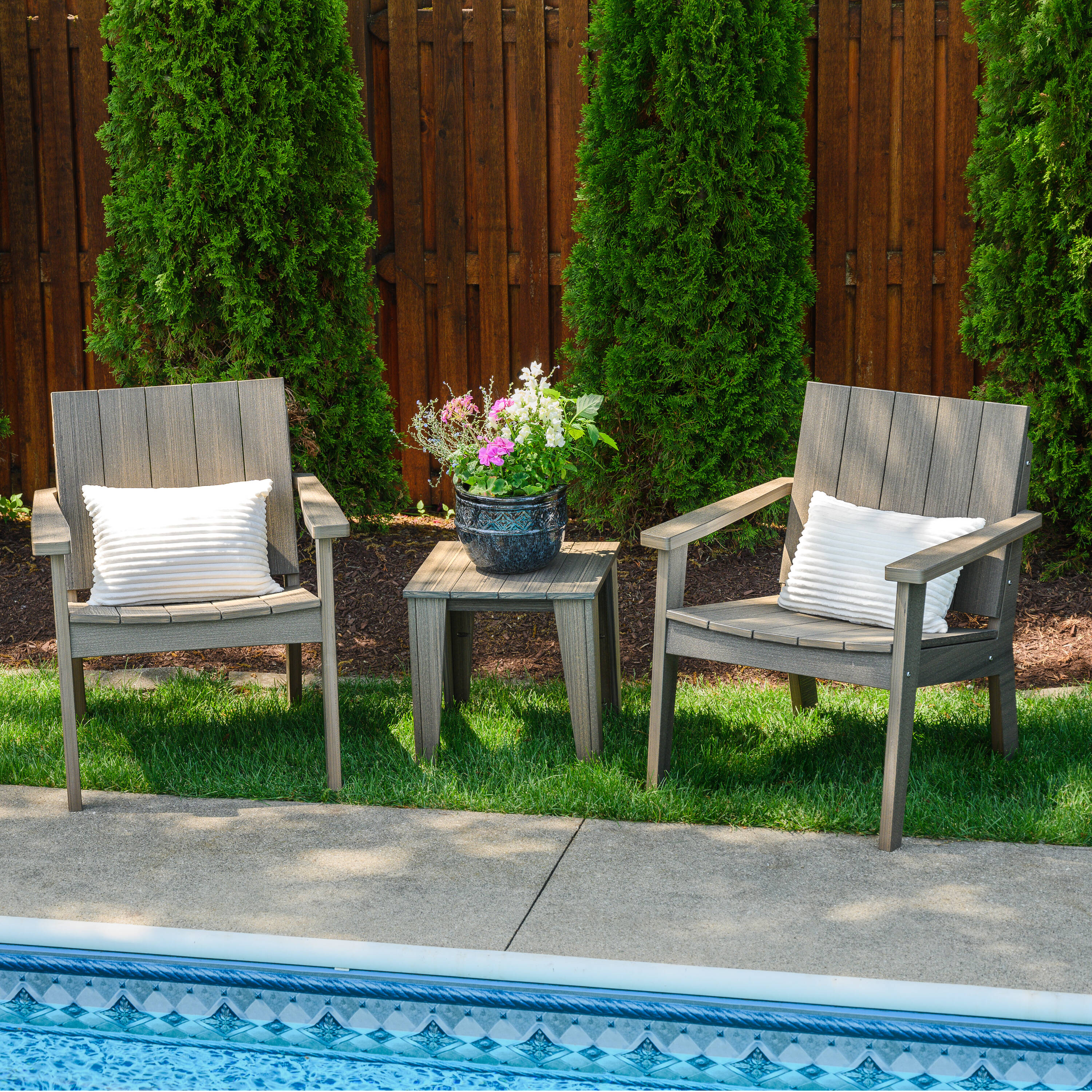 DuroGreen TW-CC-7022-SET-CG 3 -Piece Patio Conversation Set
