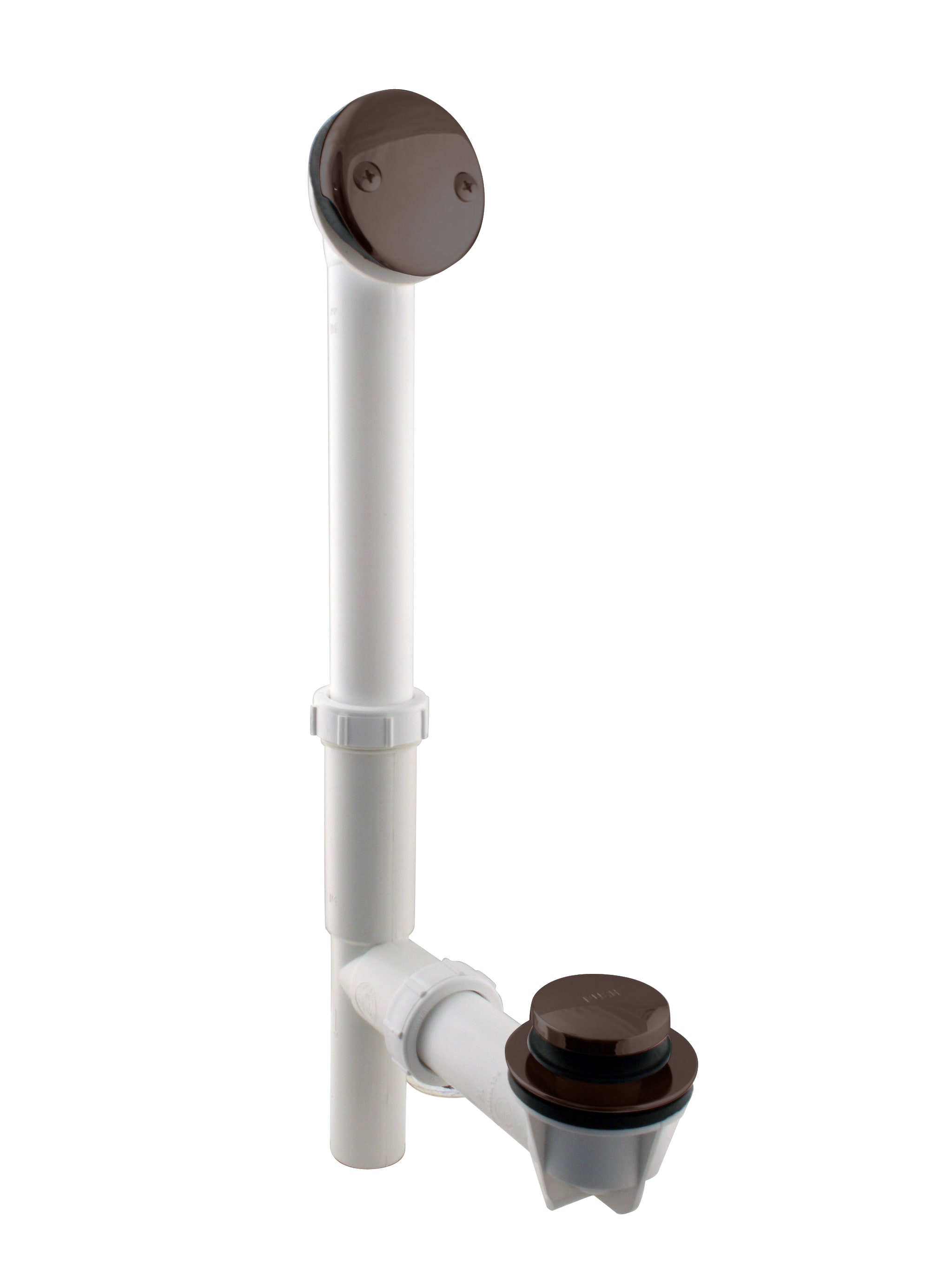 WESTBRASS 593244-12 Bath Waste with Tip-toe Drain 1-1/2 In. Tubular White In Oil Rubbed Bronze 593244-12