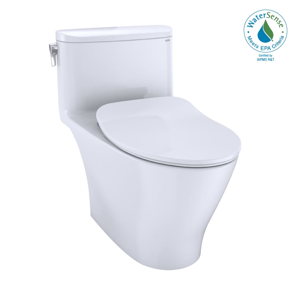 TOTO MS642234CEFG-01 Nexus Cotton White Elongated Chair height Soft Close 1-piece Toilet 12-in Rough-In WaterSense 1.28 GPF