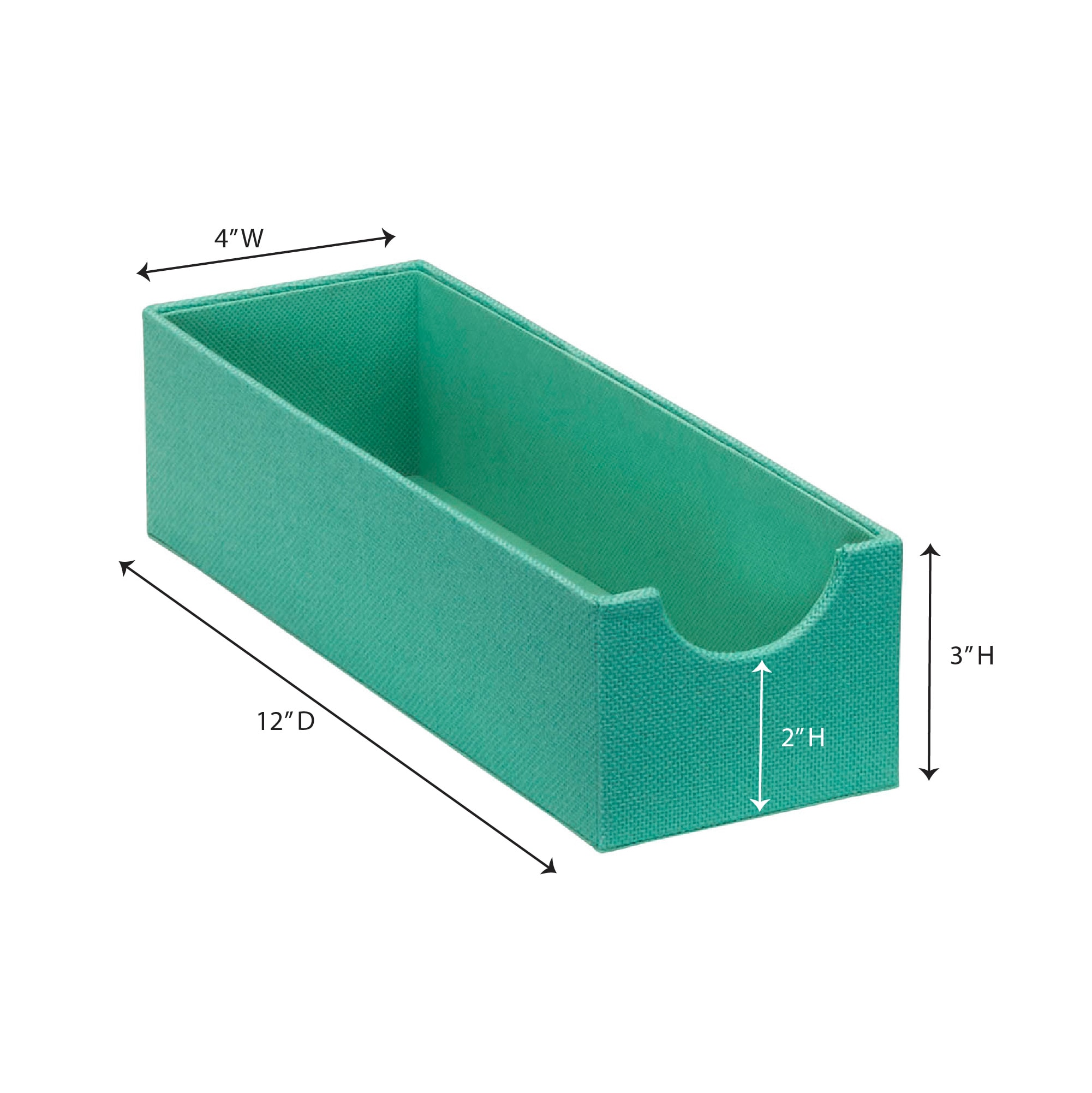 Small Emerald Green Storage Bin 10in x 7in