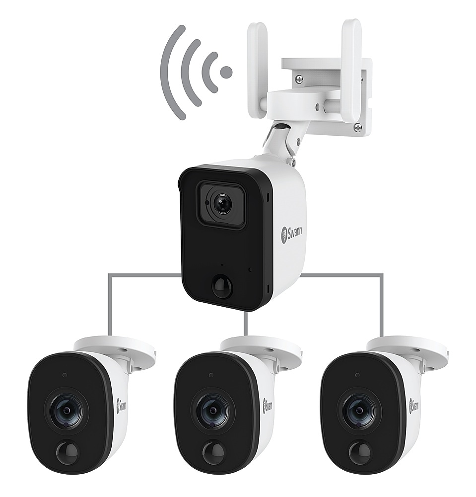 Swann Fourtify 4 Camera Perimeter Security System with Three 1080p DVR Cams