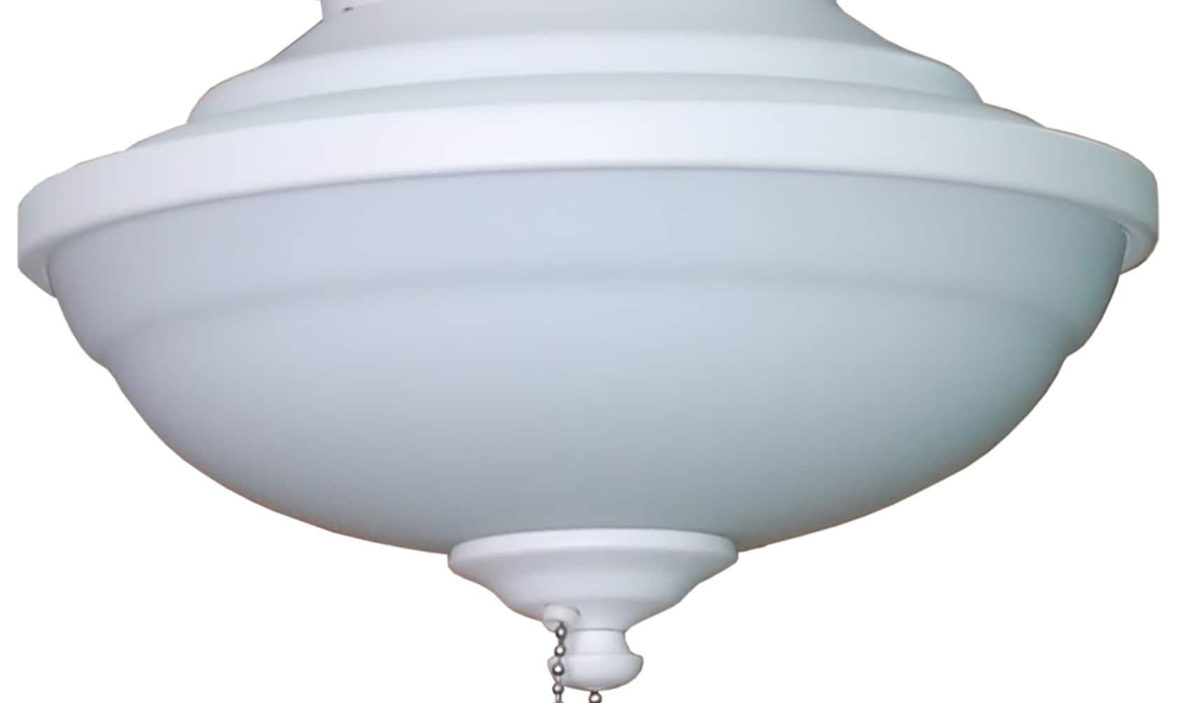 Harbor Breeze Twin Breeze II 74in White LED Indoor/Outdoor Ceiling Fan