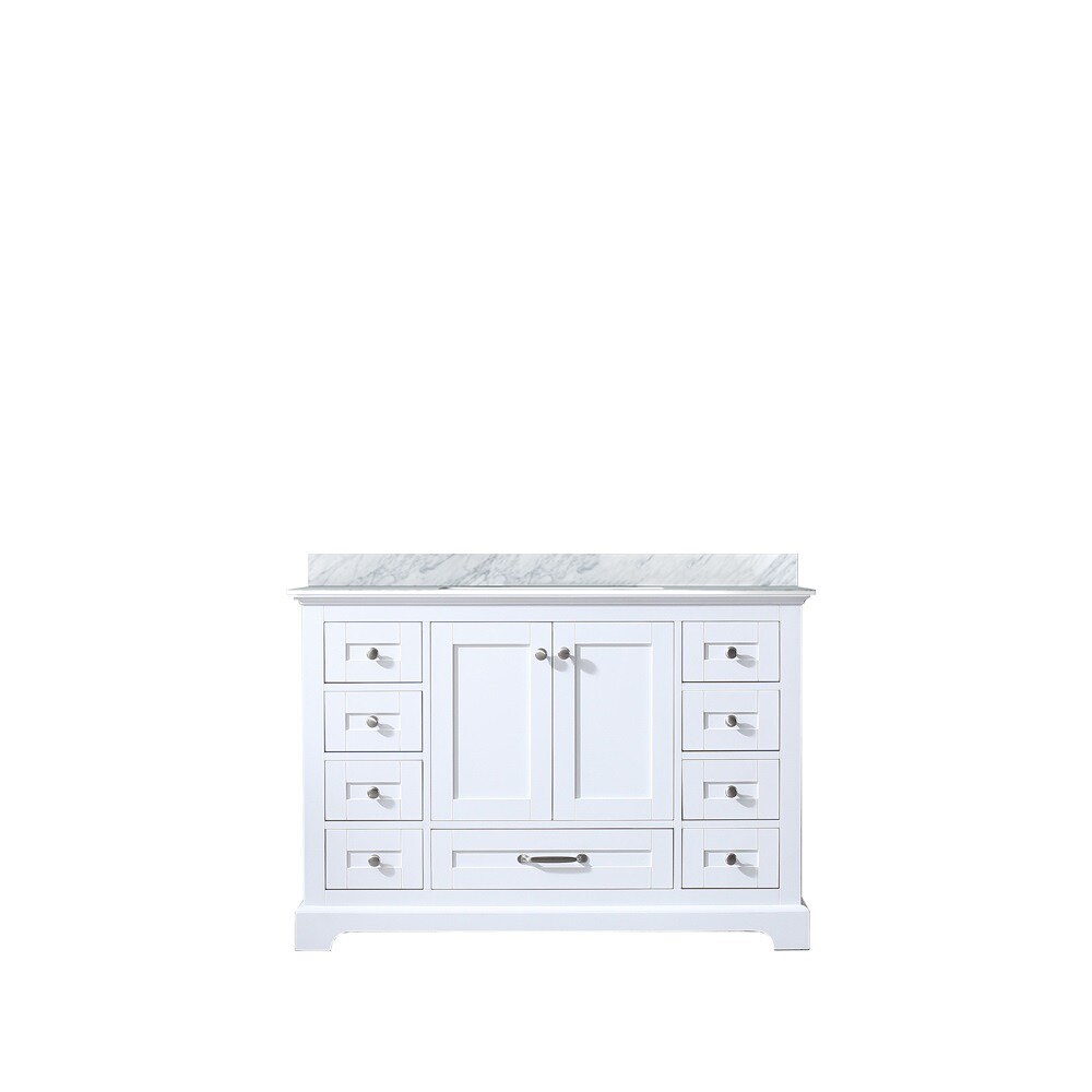 Dukes 48" White Marble Top Single Vanity with Sink