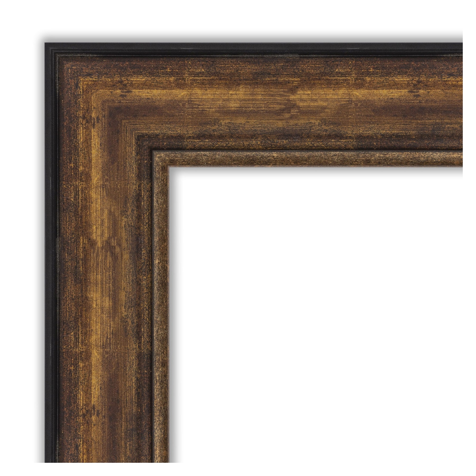 Ballroom Bronze Rectangular Wood Framed Wall Mirror