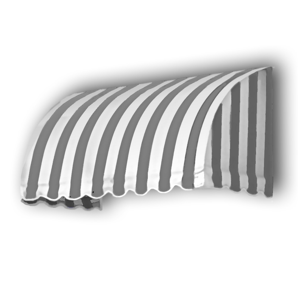 Awntech RS22-3GW 120-in Wide x 96-in Projection x 10-in Height Fabric Striped Manual Retractable Patio Awning