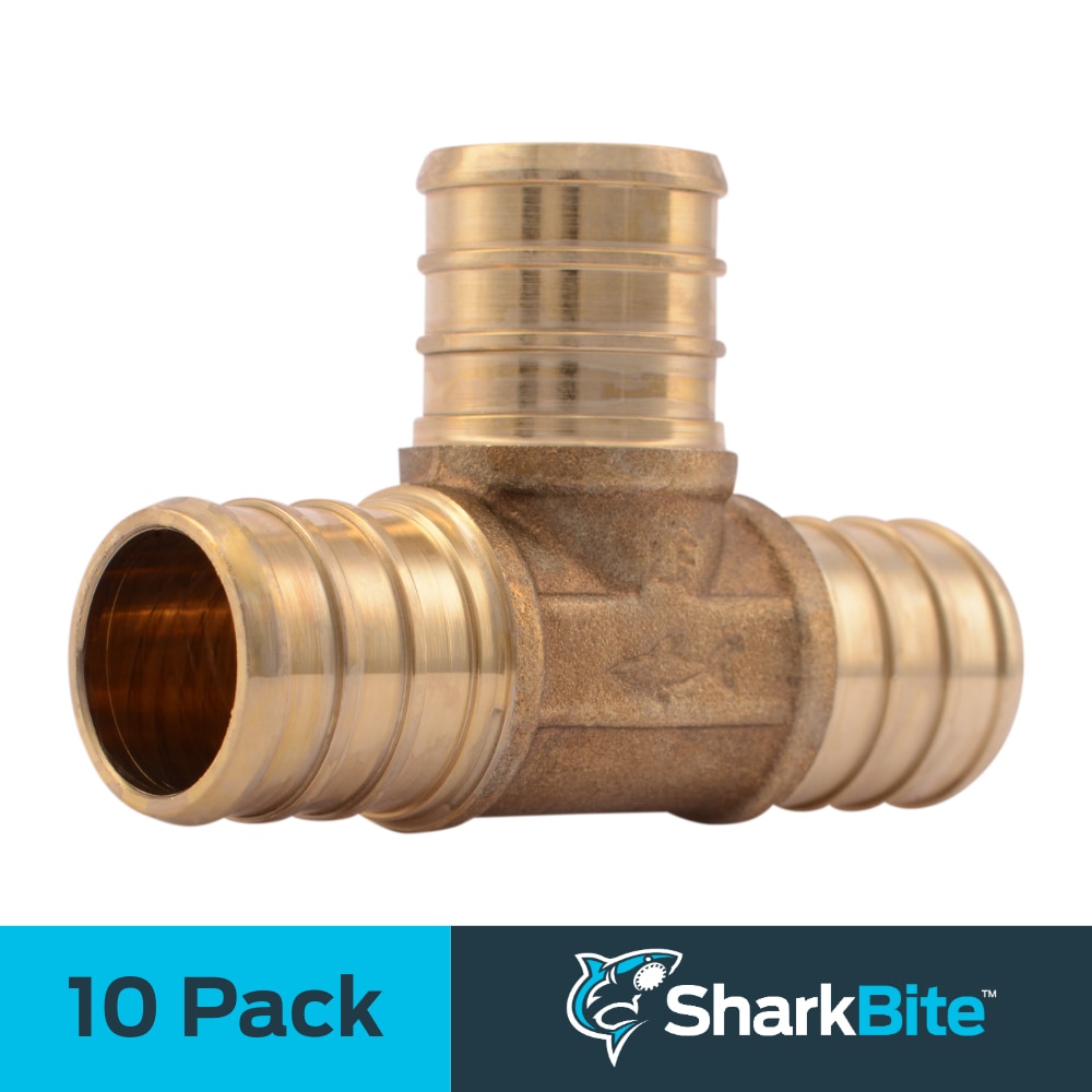 SharkBite UC370LF 3/4-in PEX Crimp Brass Tee (25-Pack)