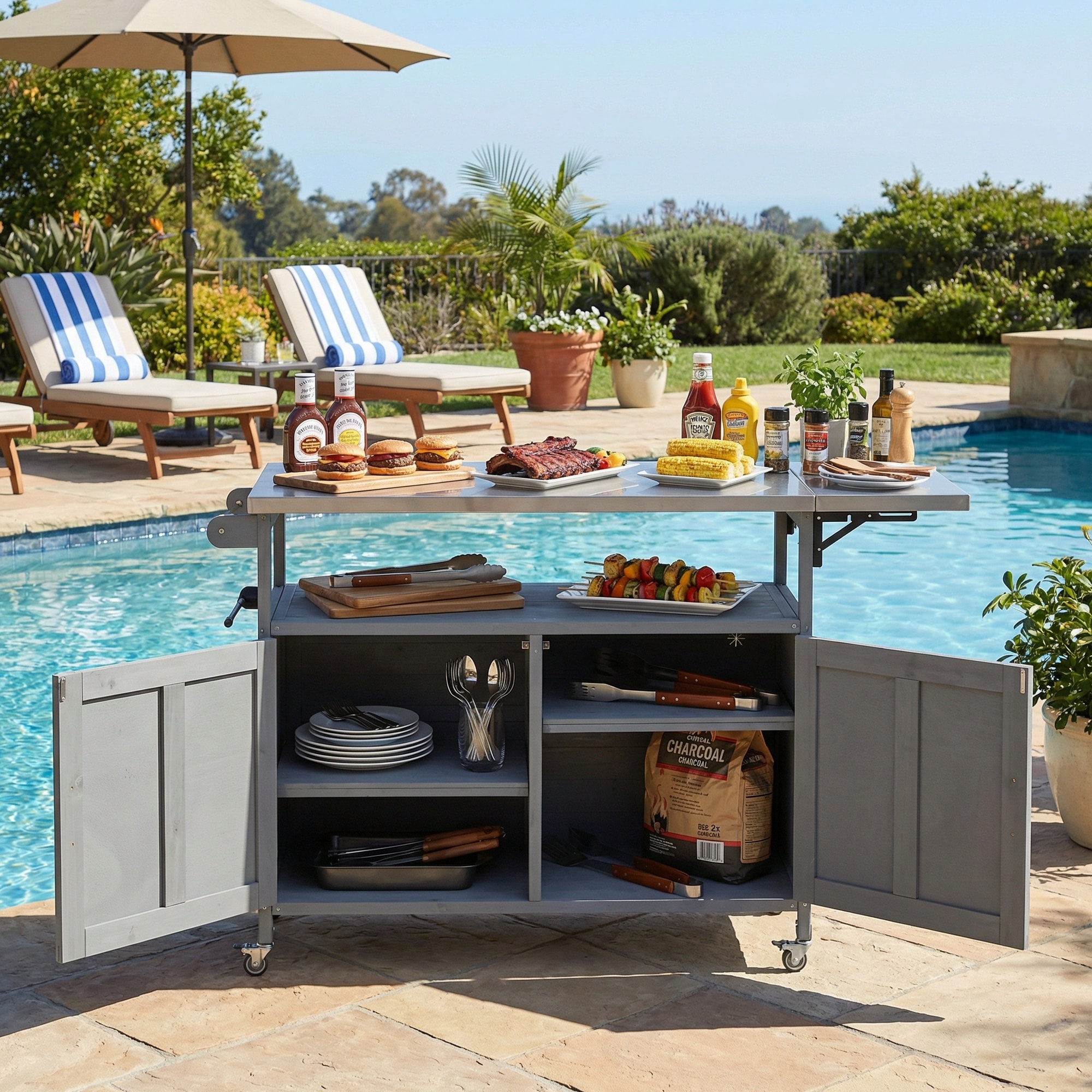 HyperDrop Cart B-1S0L1Z7L9H9L Grill-Carts-Grill-Stands - View #3
