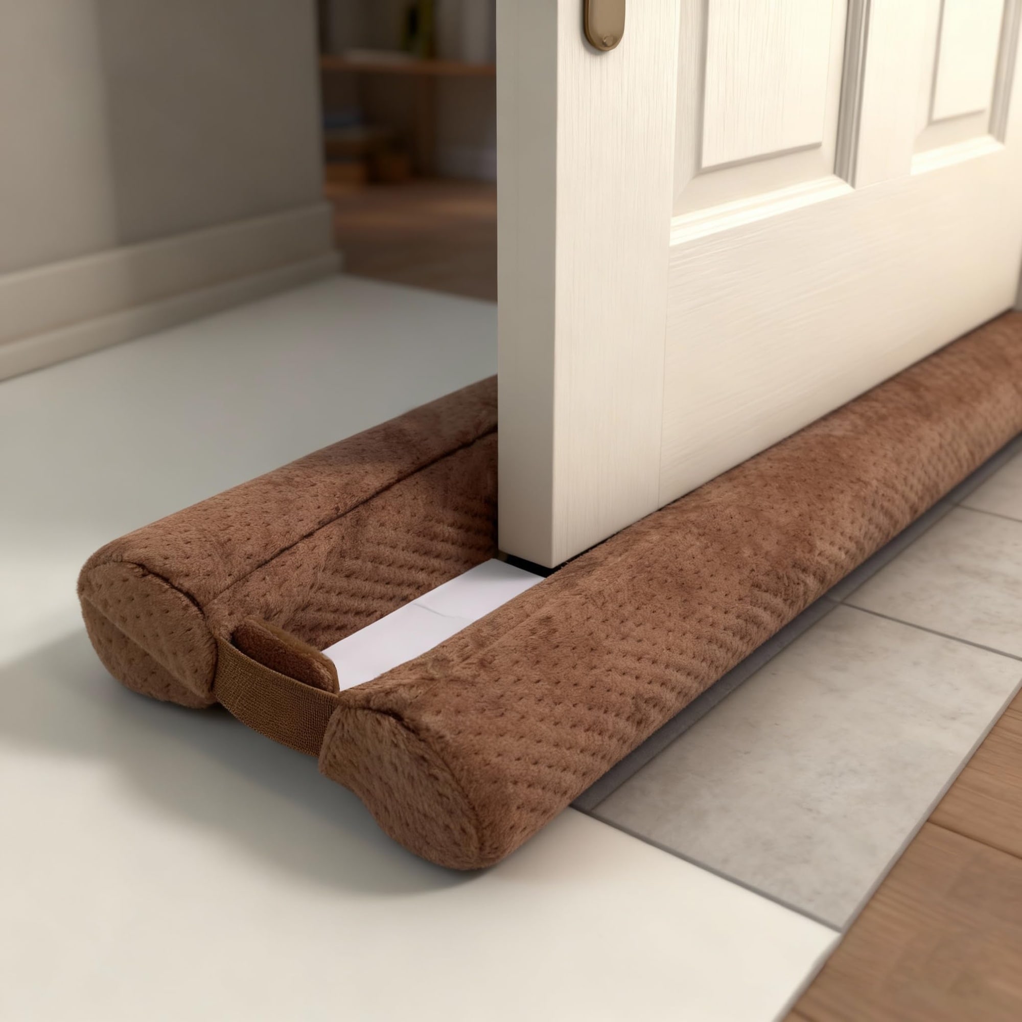 Phyfalip Adjustable Door Sweep Draft Stopper Weather Stripping Double Sided Windproof Seal Noise Blocker Window Breeze Blocker Fits Door Width #LPF0821P316
