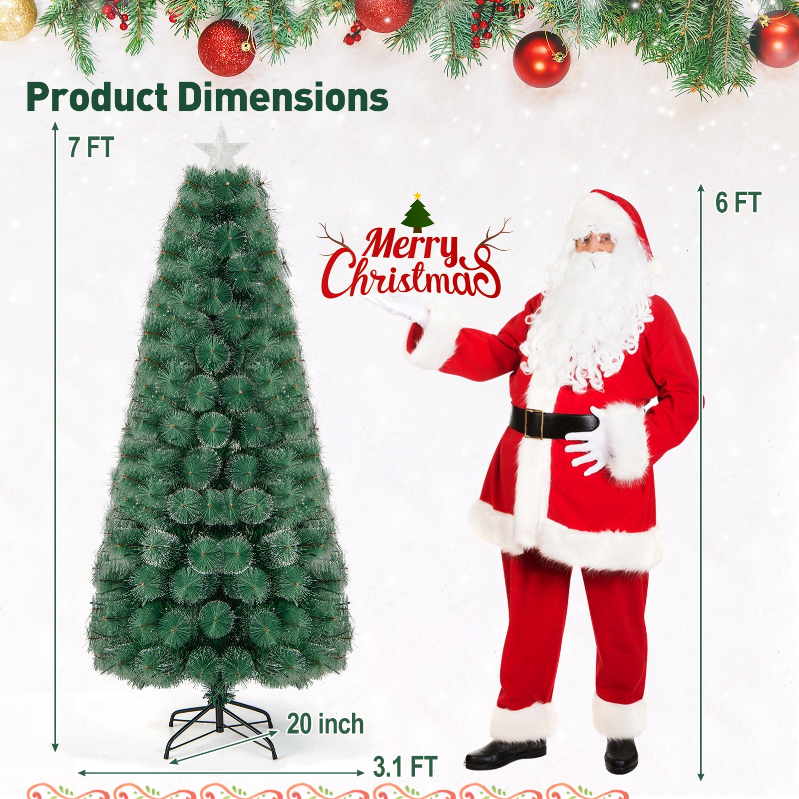 WELLFOR CM-HGY-22782US Artificial-Christmas-Trees - View #9
