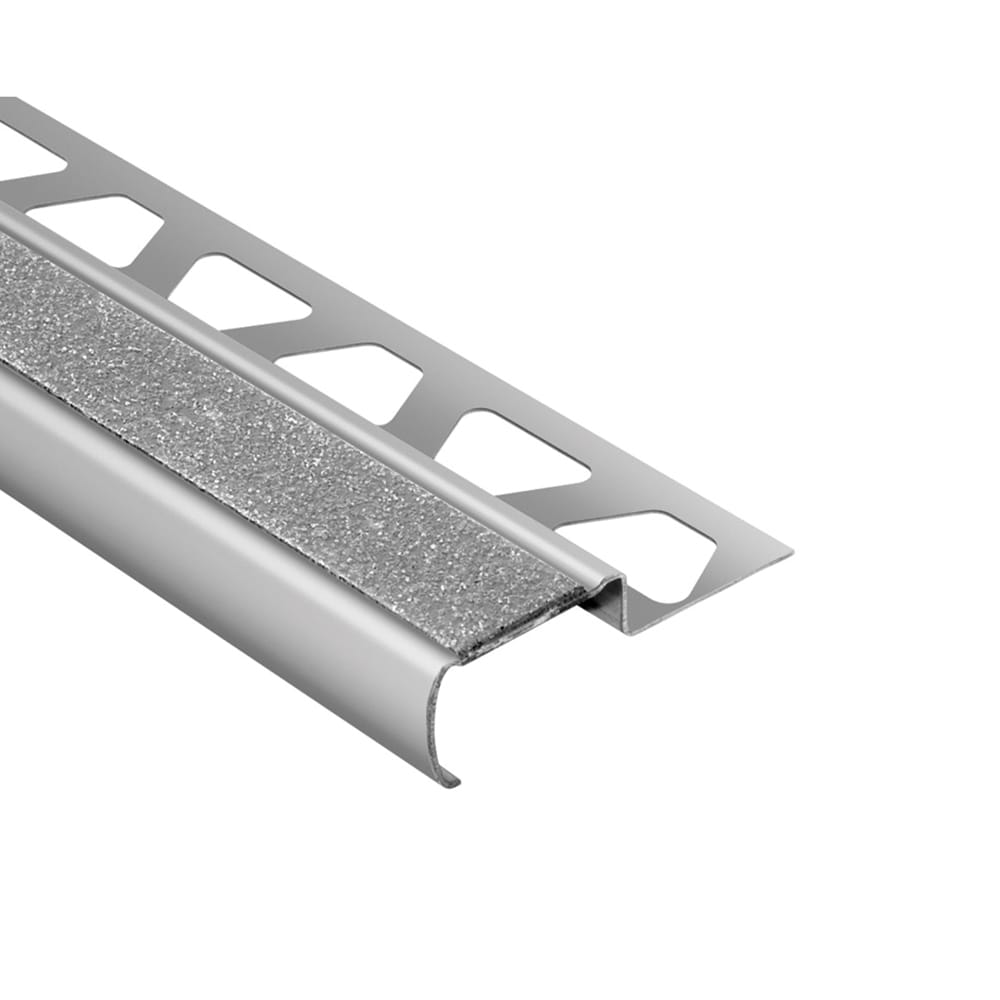 Schluter Systems GBEB110T Trep-G-B 0.438-in W x 98.5-in L Transparent Steel Stair nose Tile Edge Trim