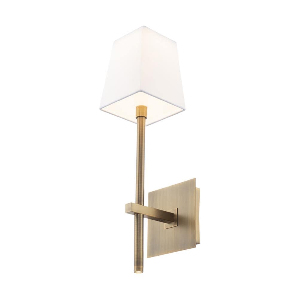 dweLED WS-28021-AB Seville 6-in W 1 -Light Brushed Brass Integrated LED Wall Sconce