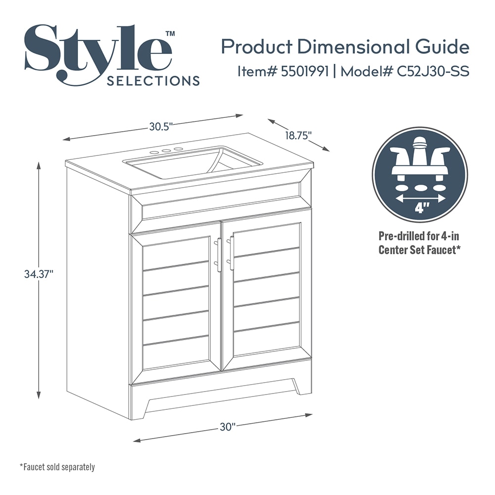 Style Selections C52J30-SS Bath-Vanity-Combo - View #4