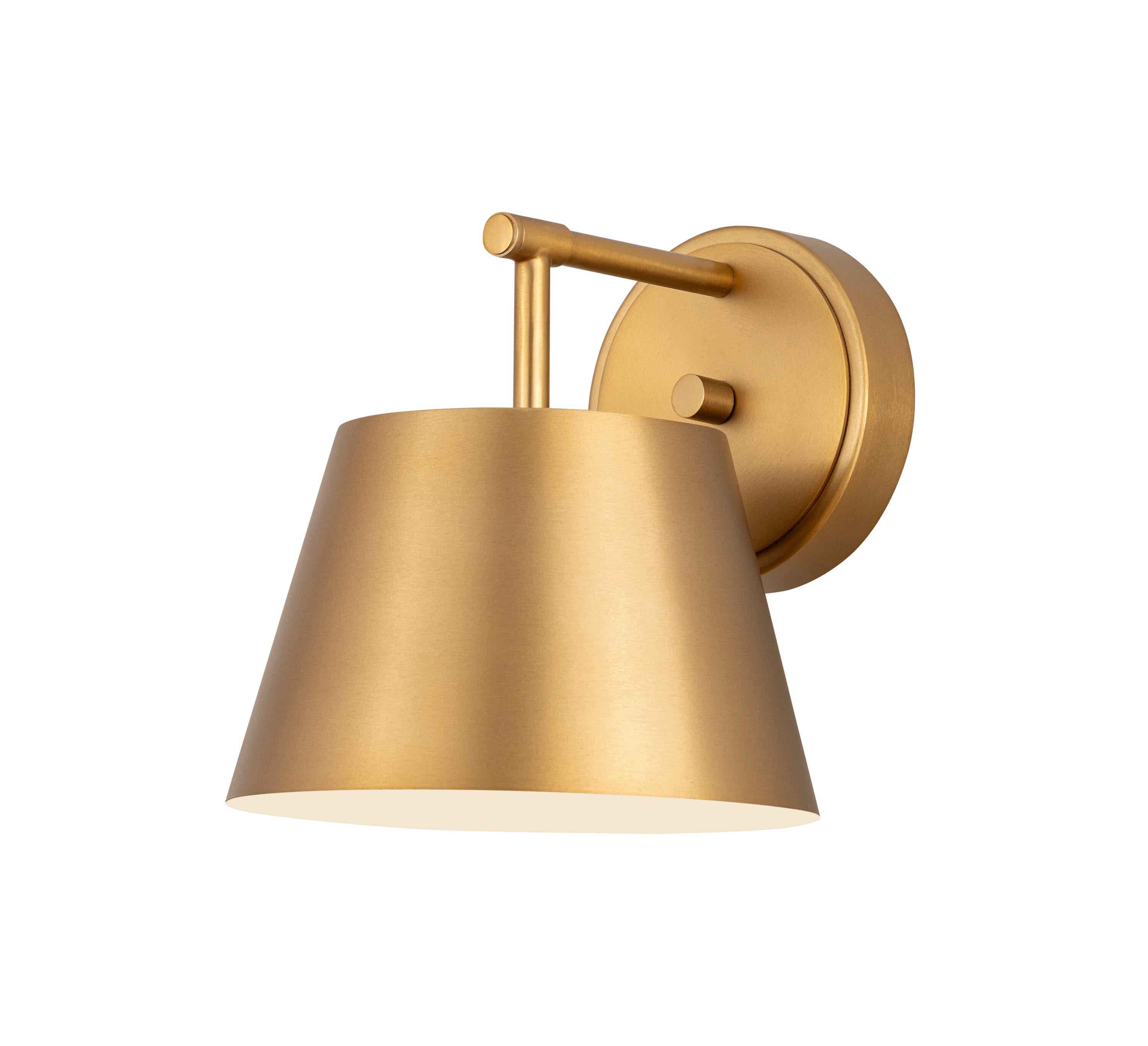 Z-Lite 2307-1S-MGLD Lilly 8-in W 1 -Light Brushed Gold Transitional Wall Sconce