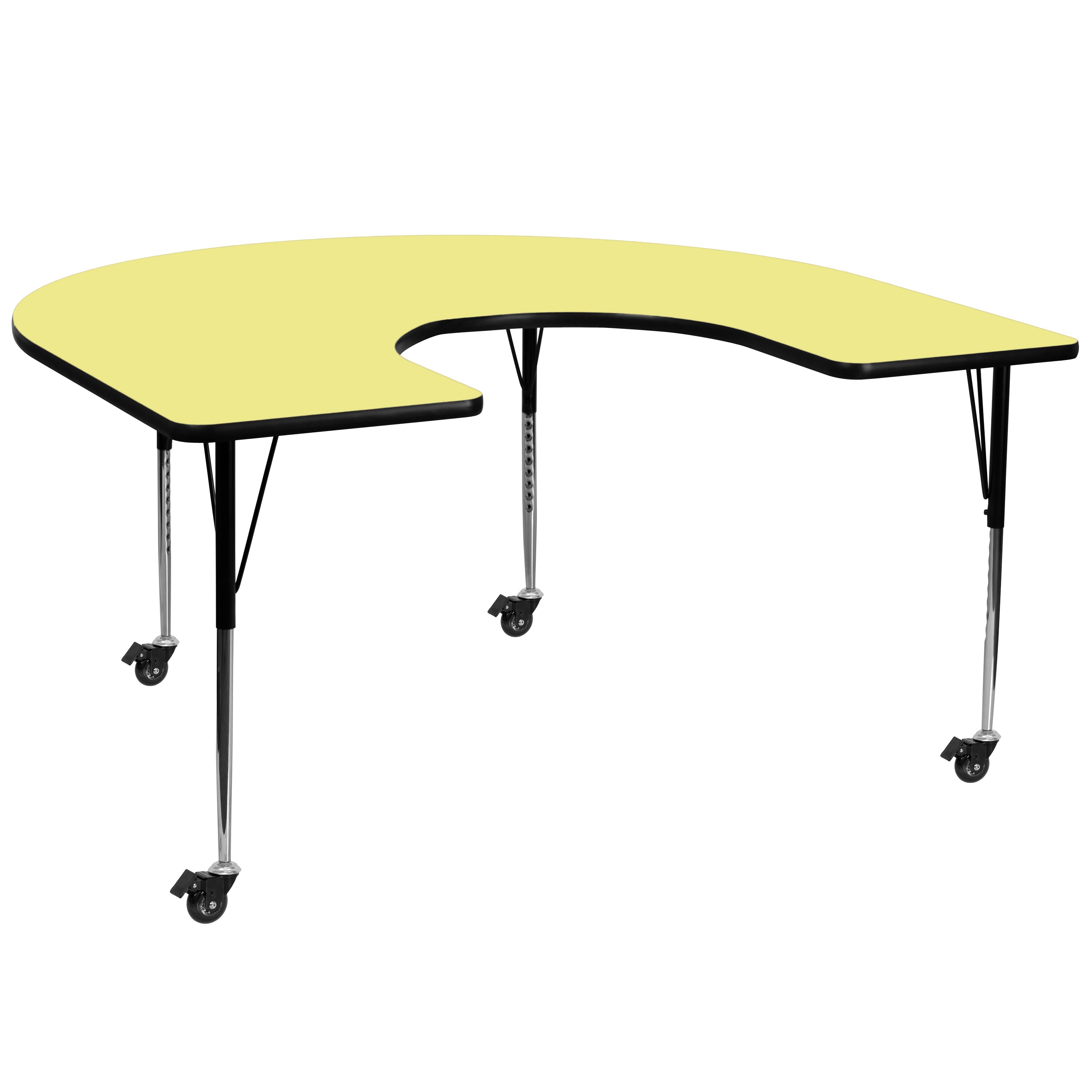 Flash Furniture 847254081870 Wren Yellow Half-round Kid's Play Table