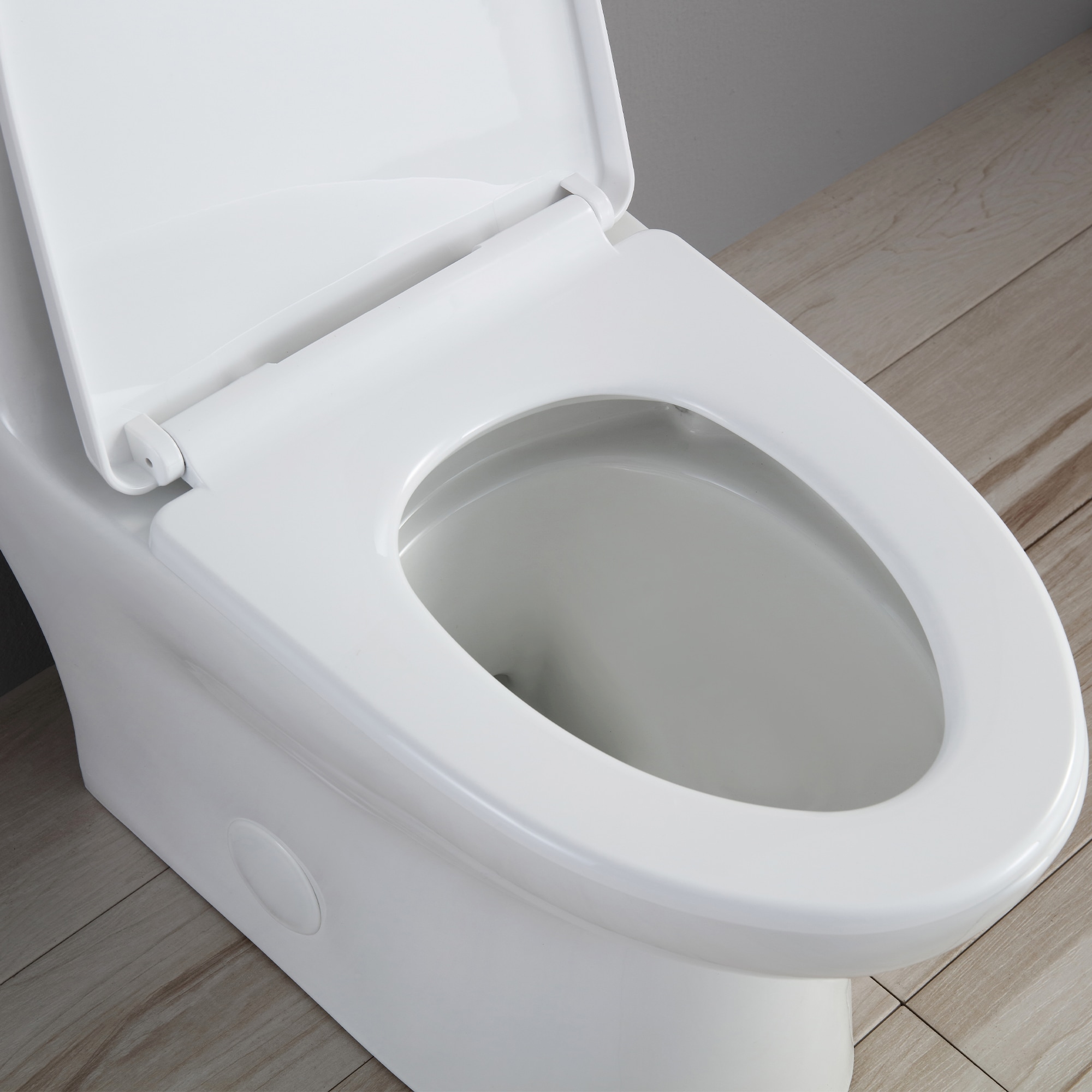 White High Efficiency Dual Flush One-Piece Elongated Toilet