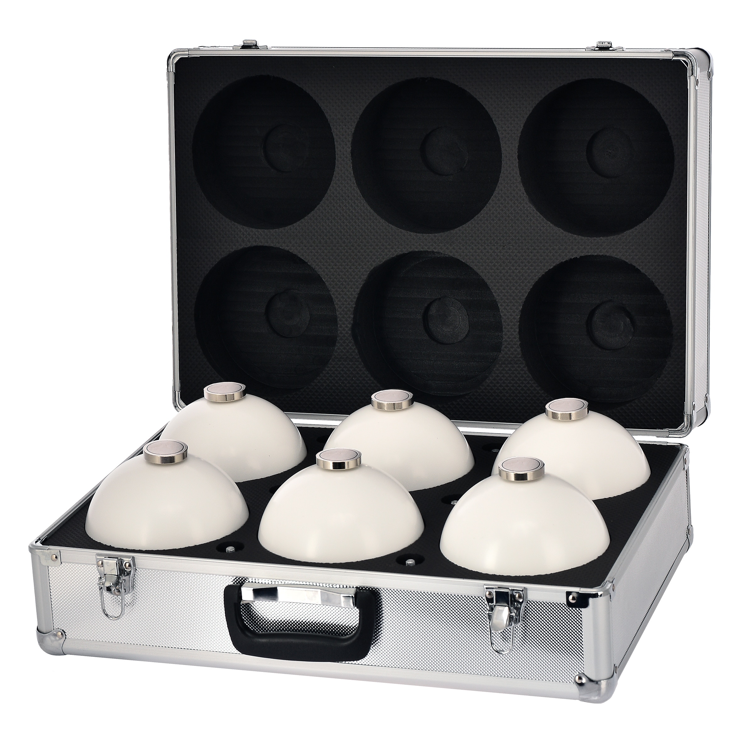 AdirPro ADI707-6-M 5.7 in Laser Point Cloud Scan Reference Target Sphere with Magnetic Base and Carry Case, 6-Pack