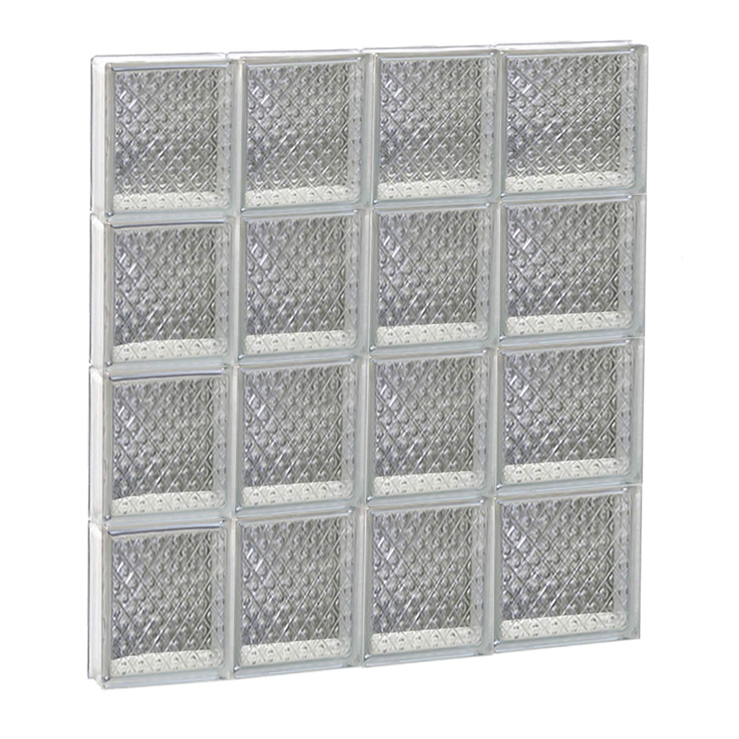 REDI2SET S2632DP Diamond Glass 25-in x 31-in Frameless Replacement Glass Block Window