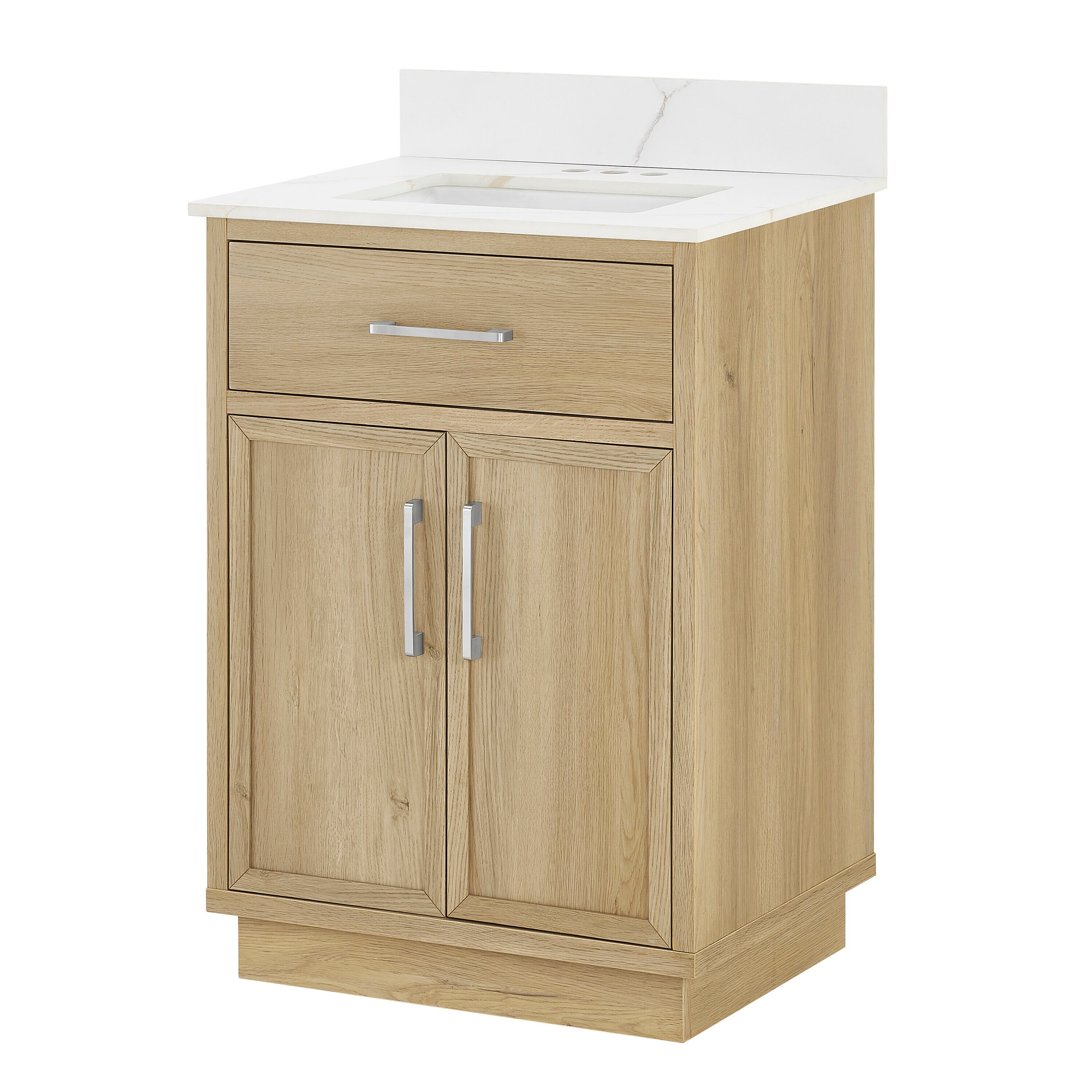 Style Selections Casten 25-in Platinum Brich Undermount Single Sink ...