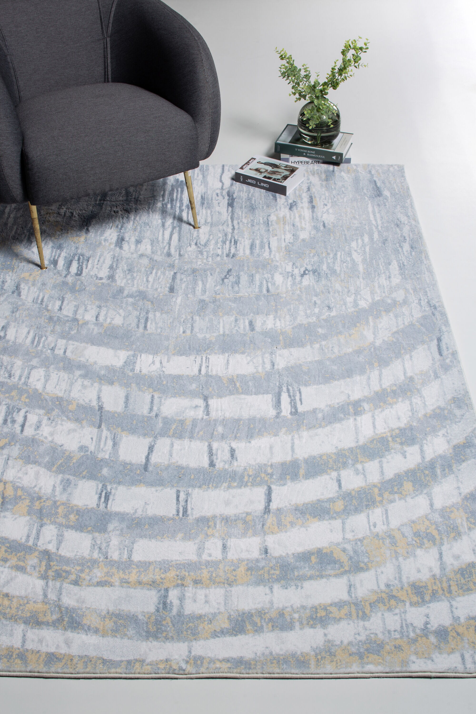 Everyday Woven EVE280976X10 8 x 10 (ft) Polyester Grey Rectangular Indoor Geometric Mid-Century Modern Area rug