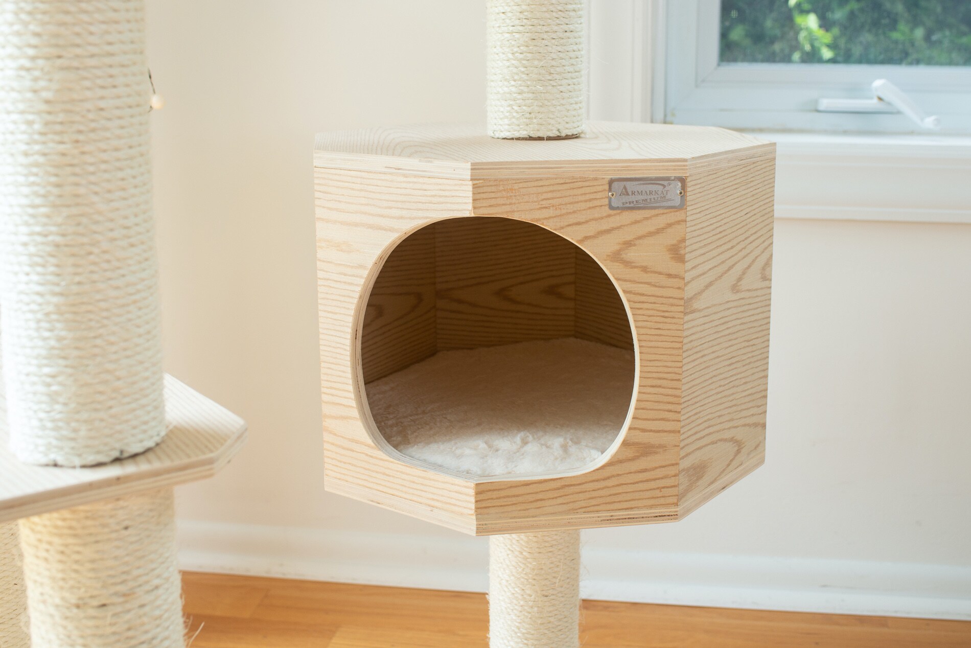 Armarkat Real Wood S5402 54-in x 32-in Cat Tree in the Cat Trees ...